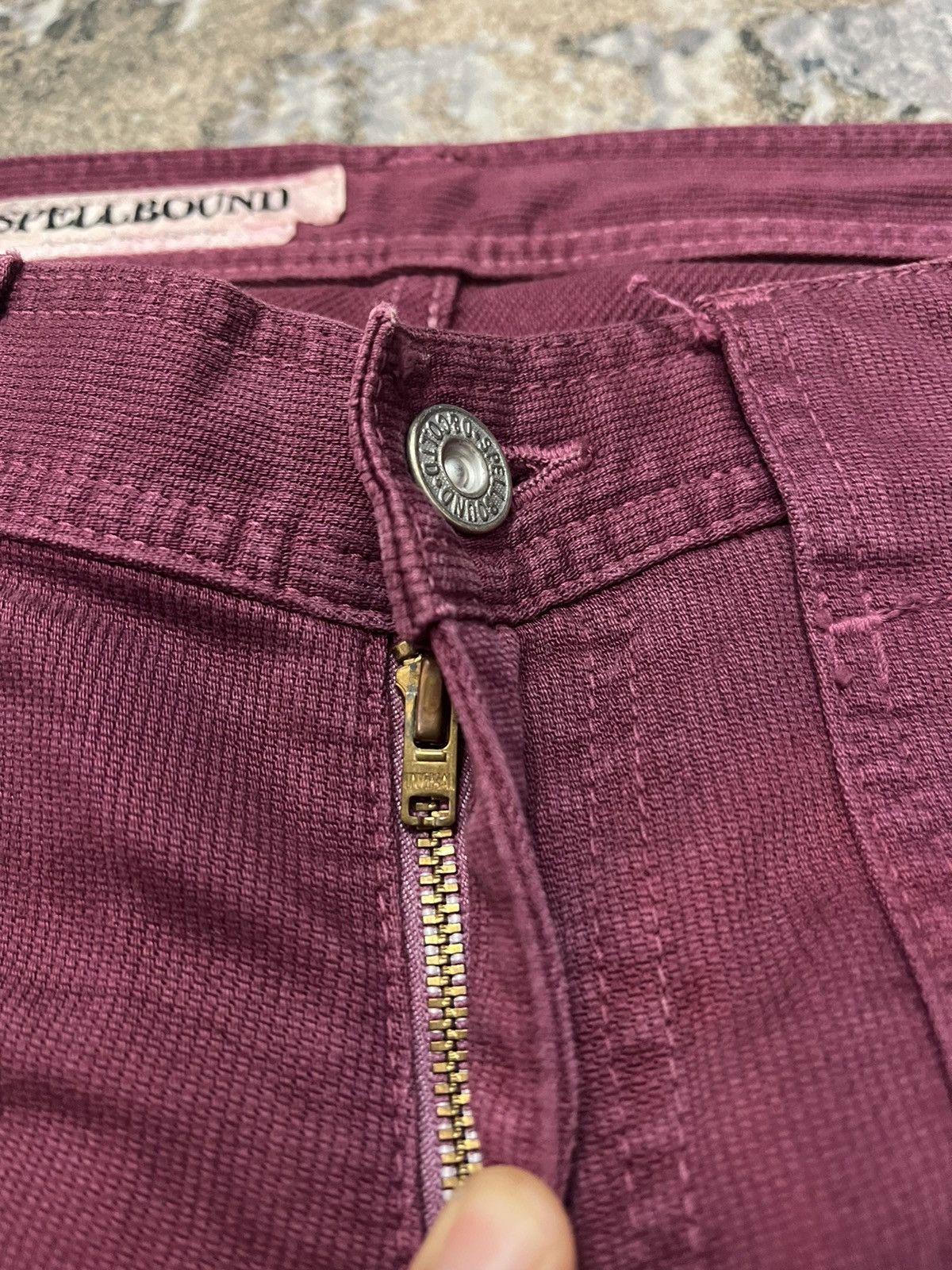 Japanese Brand × Vintage Vintage Spellbound Red Velvet Six Pocket BushPant Bootcut Size US 30 / EU 46 - 3 Thumbnail