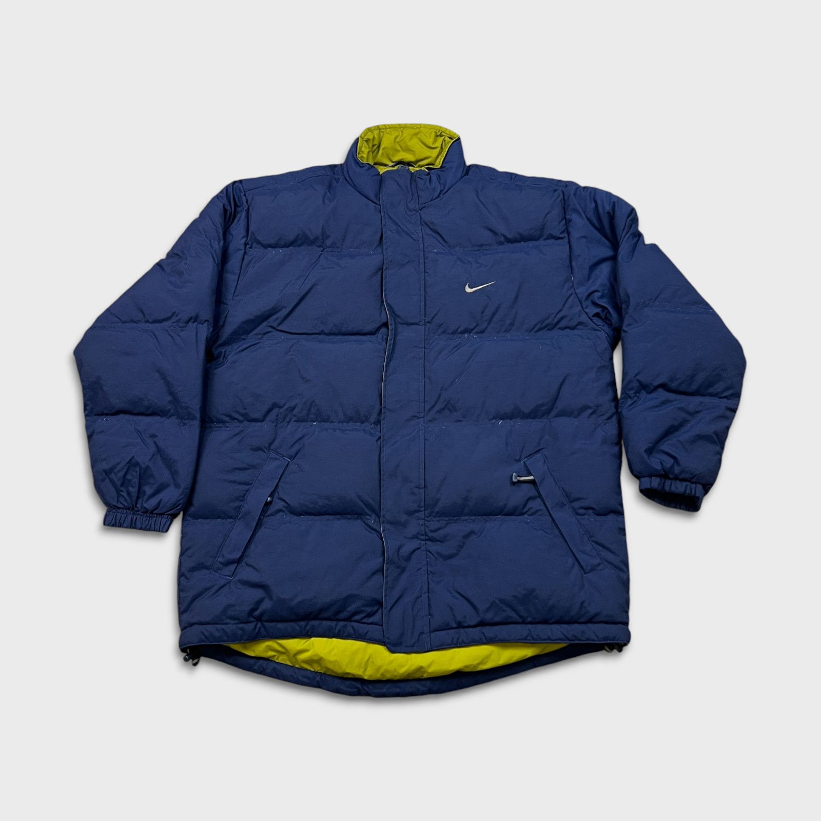 Nike × Vintage Nike Sportswear Jacket Large Swoosh Full Zip Puffer 90s Coat Size US L / EU 52-54 / 3 - 1 Thumbnail