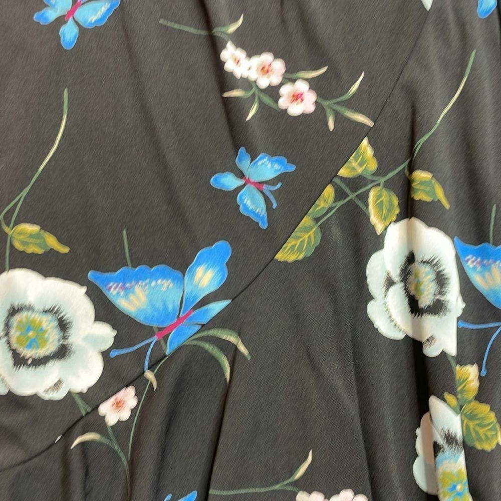 Vintage Y2K Vintage Hourglass Butterfly Floral Strapless Dress - Bla Size S / US 4 / IT 40 - 3 Thumbnail