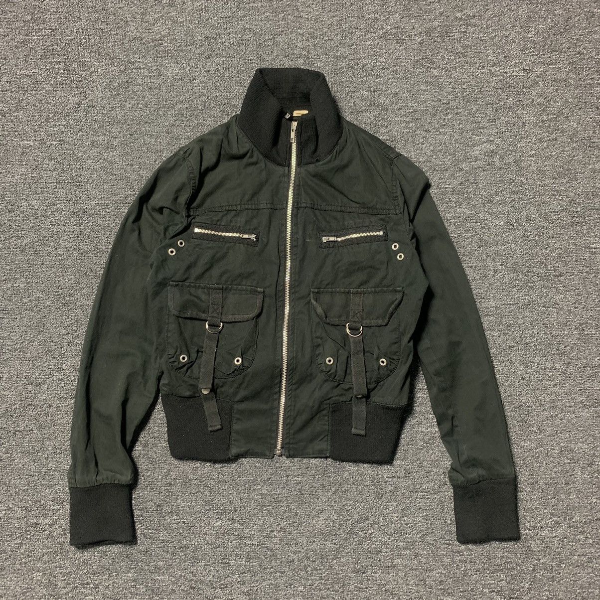 Other Vintage black parachute bomber pockets crop Diveded Jacket Size S / US 4 / IT 40 - 2 Thumbnail