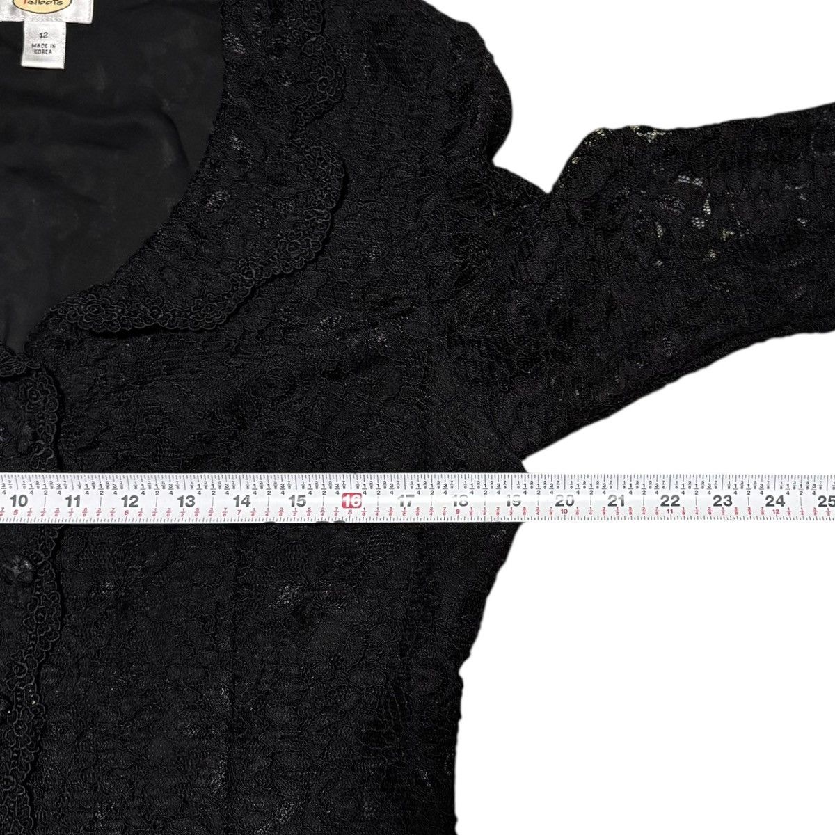 Talbots Talbots Black Lace Patterned Jacket Women's 12 Size L / US 10 / IT 46 - 6 Thumbnail