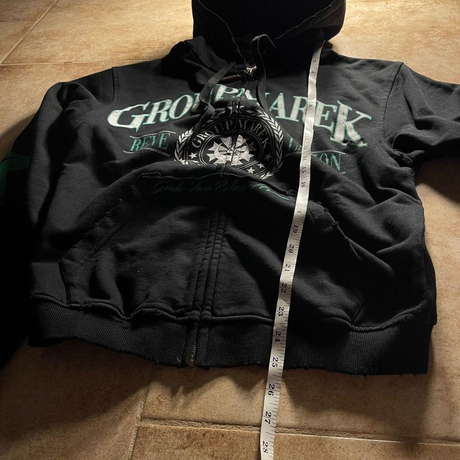 Other Balenciaga Style Saint Germain Black/Green Zip Up Hoodie Size US S / EU 44-46 / 1 - 8 Thumbnail
