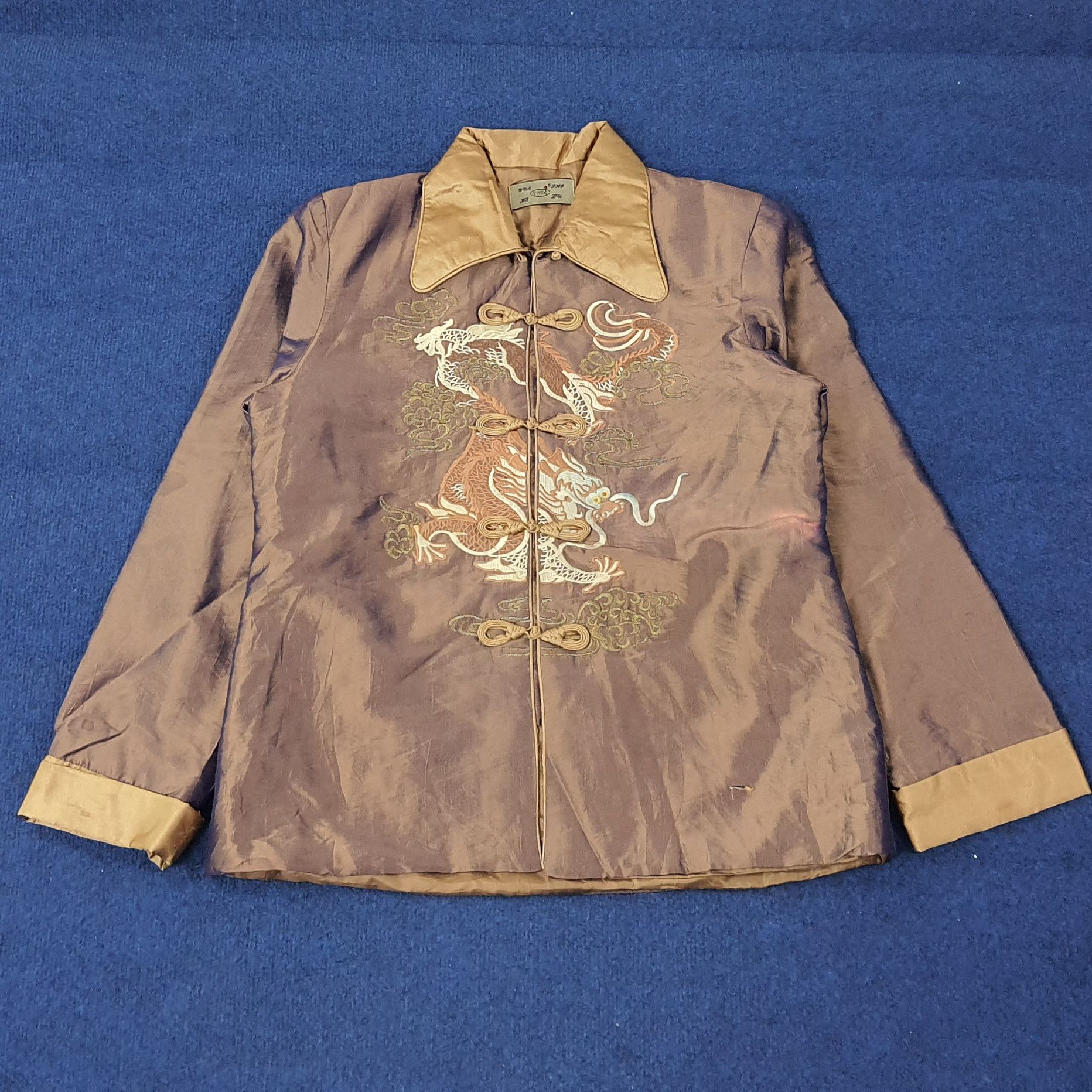 Vintage Vintage Men's Tang Suit Dragon Embroidery Chinese C254N21 Size US S / EU 44-46 / 1 - 1 Thumbnail