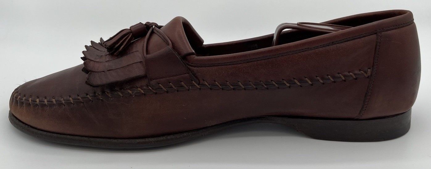 Santoni Santoni Italy Handmade Stitched Brown Leather Loafers 9D Size US 9 / EU 42 - 3 Thumbnail