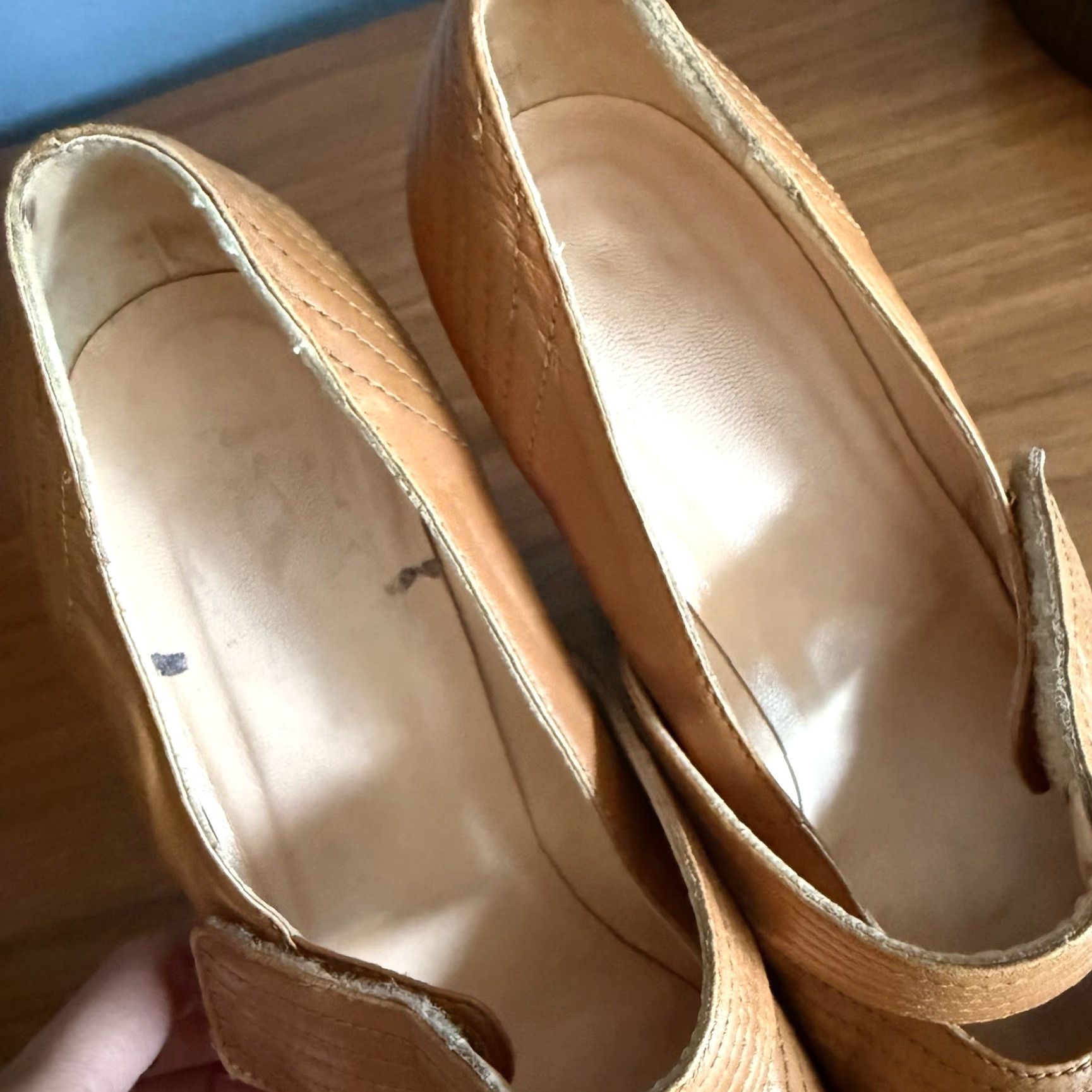 Vintage L’autre Chose Quilted Leather Mary Heels Pumps Buckle Heel 4 in Leather Upper Brown Size 38 Women Size US 8 / IT 38 - 6 Thumbnail