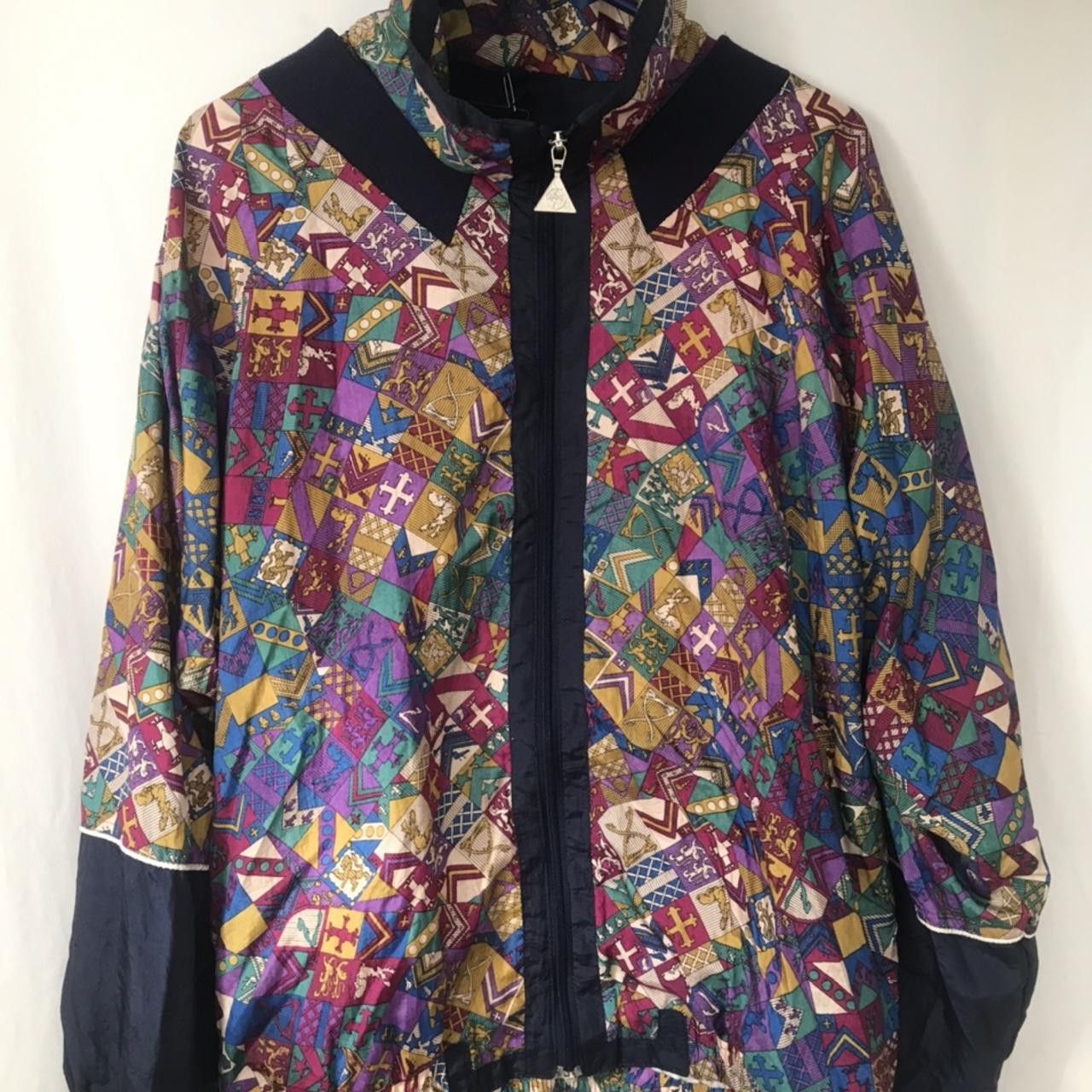 Vintage 80s Funky Geometric Patterned Windbreaker Size US M / EU 48-50 / 2 - 1 Thumbnail