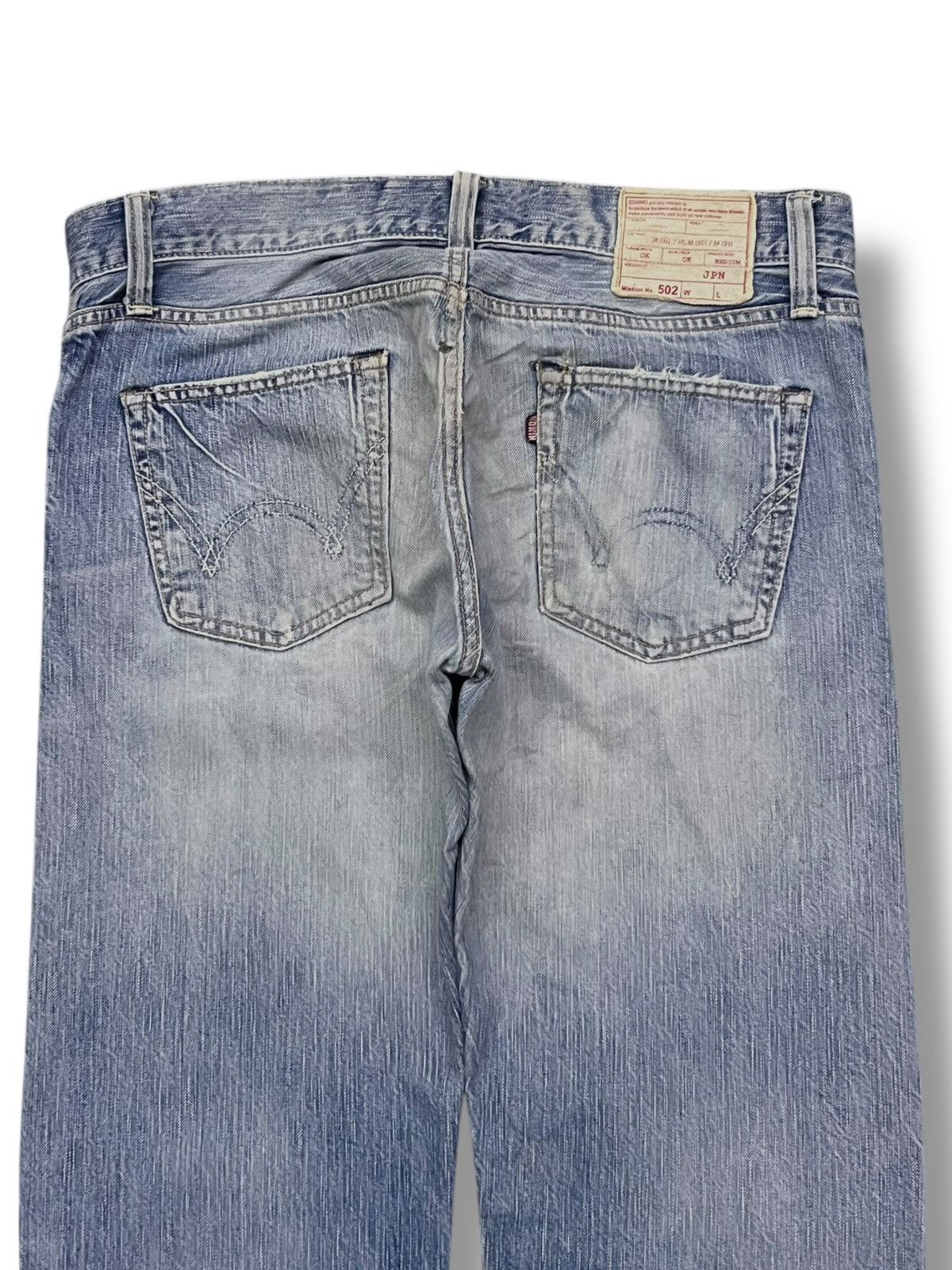 Edwin Vintage Edwin 502 RV - Faded Light Blue Wash, Distressed Size US 35 - 5 Thumbnail