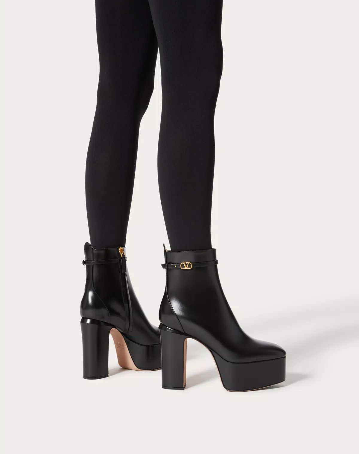 Valentino o1s1wg110426 Tan-Go Platform Ankle Boots in Calfskin 120mm Size US 8 / IT 38 - 6 Thumbnail