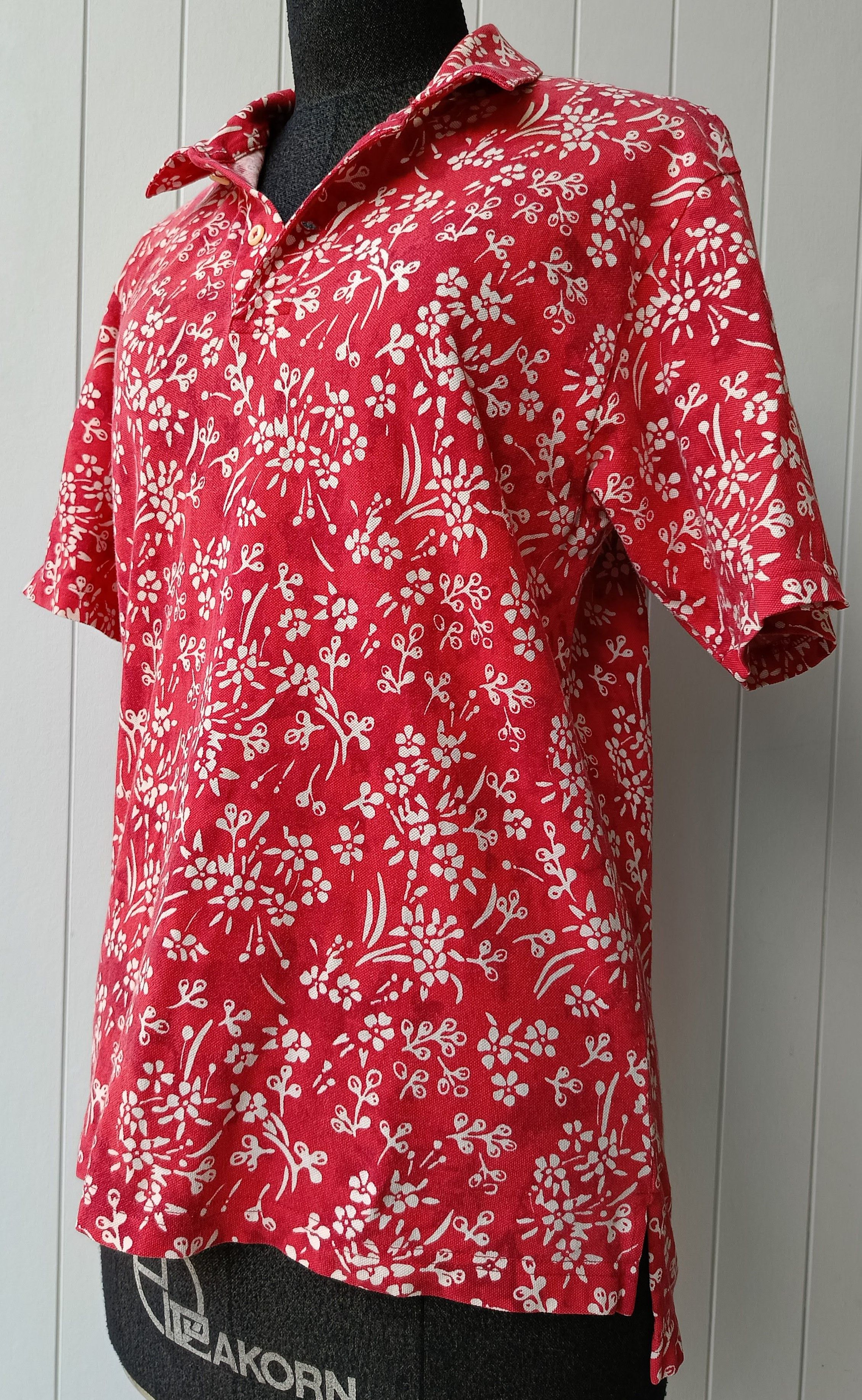 Polo Ralph Lauren POLO Ralph Lauren floral red 90's rare Madagascar shirt Size US S / EU 44-46 / 1 - 1 Thumbnail