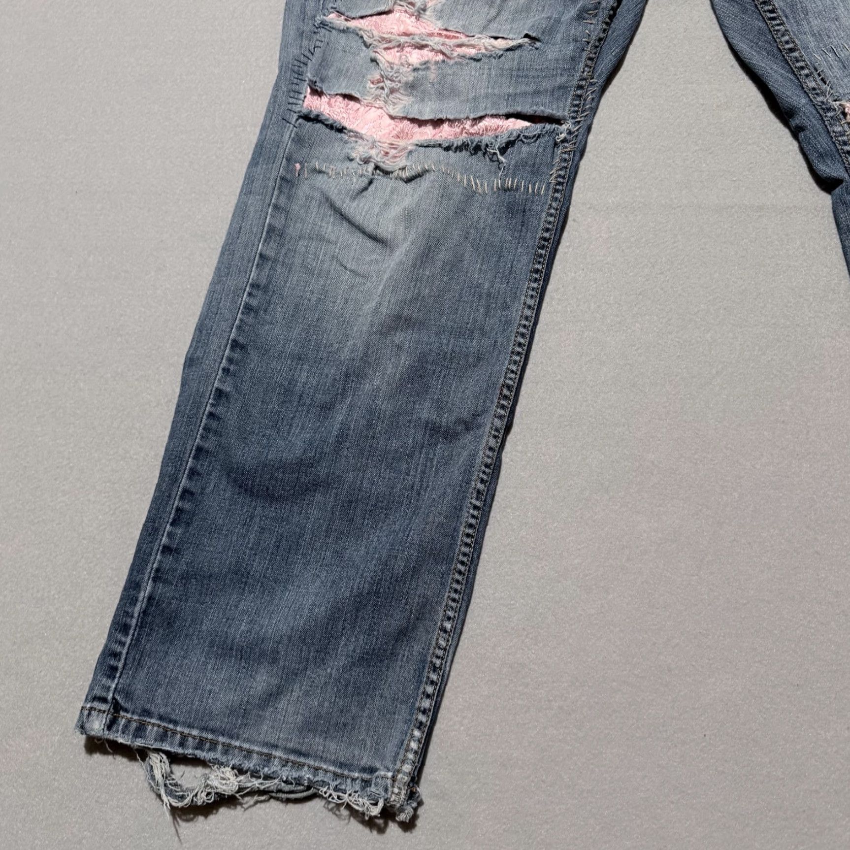 Levi's Levi's 559 Jeans Men Blue Distressed Patch Relaxed Straight - 38x30 Size US 38 / EU 54 - 5 Thumbnail