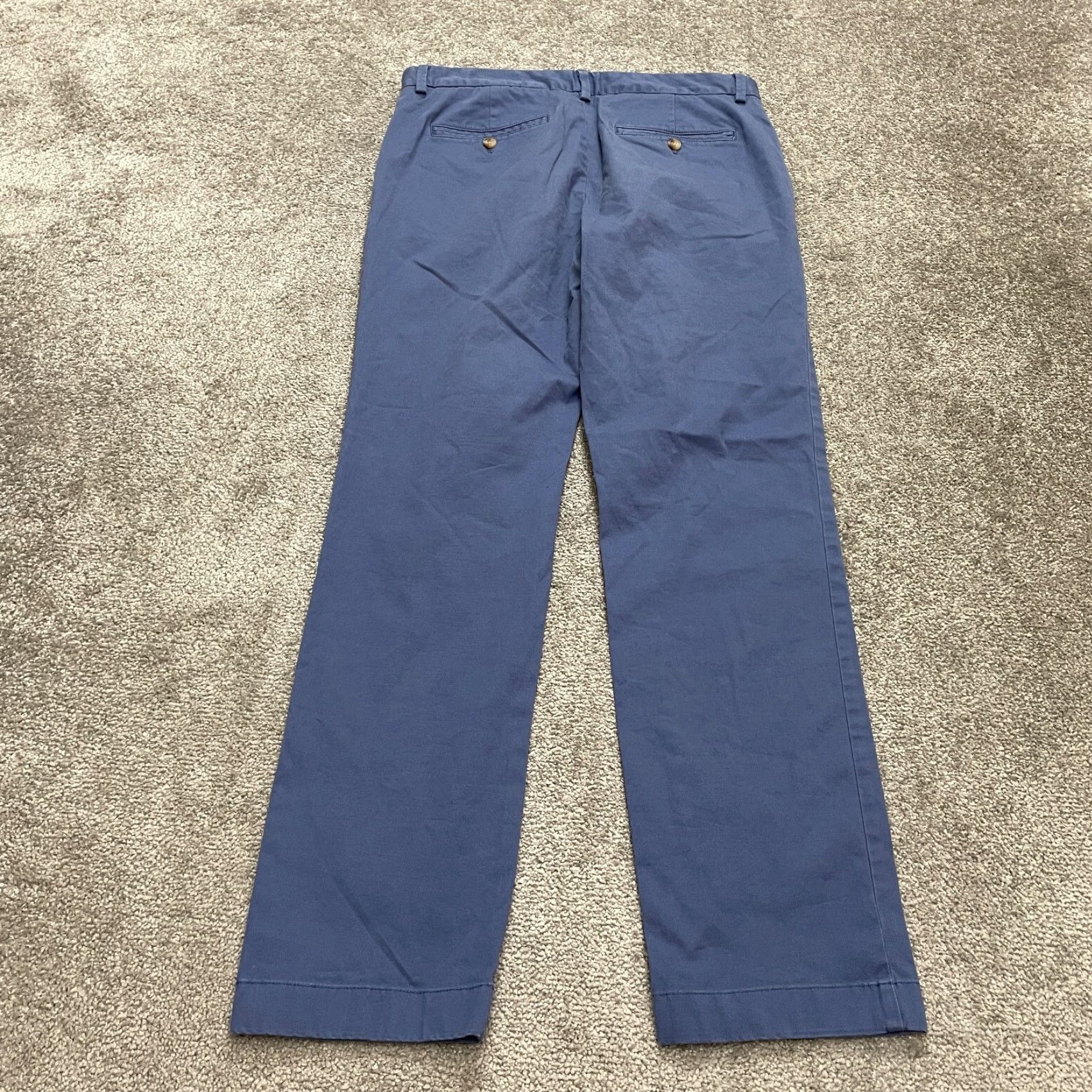 Vineyard Vines Vineyard Vines Breaker Chino Pants Mens 32x32 Blue Straight Leg Cotton Stretch Size US 32 / EU 48 - 2 Thumbnail