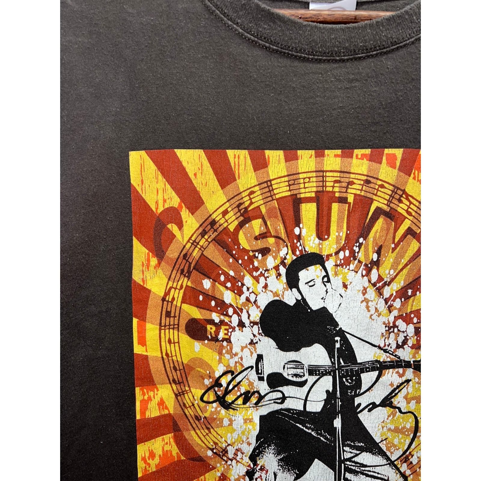 Delta Vintage Elvis Presley Shirt Sun Records Brown Tee VTG Large Size US L / EU 52-54 / 3 - 2 Thumbnail