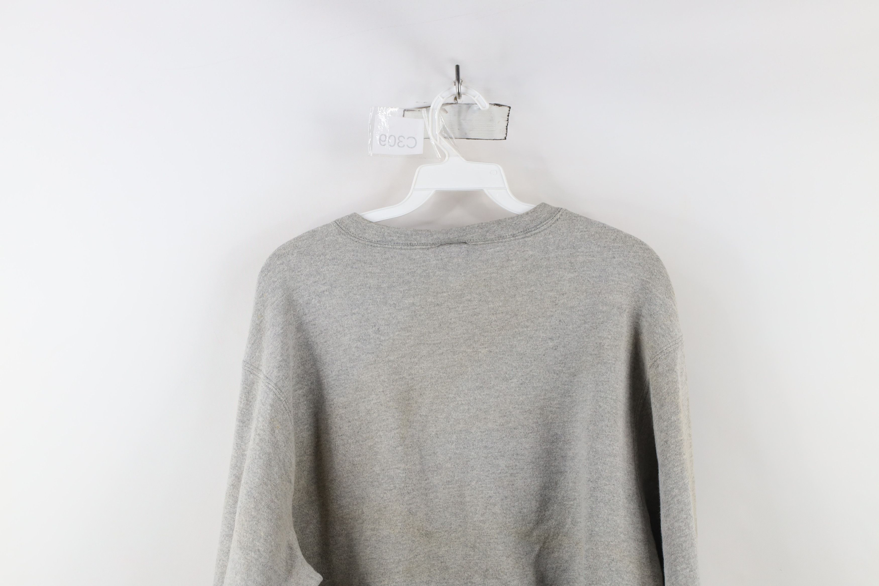 Nike × Vintage Vintage 90s Nike Athletics Spell Felt Patch Sweatshirt USA Size US L / EU 52-54 / 3 - 14 Thumbnail