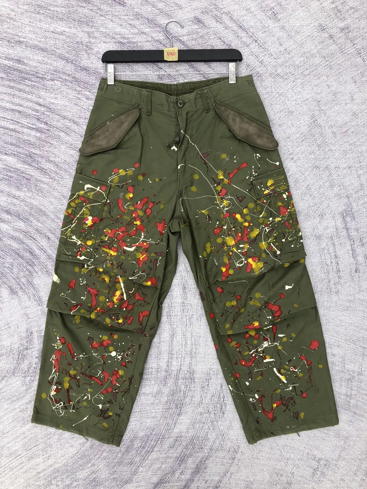 Seditionaries Very Rare Cargo Pants Art Colour Paint W30 x L37 Size US 30 / EU 46 - 1 Thumbnail