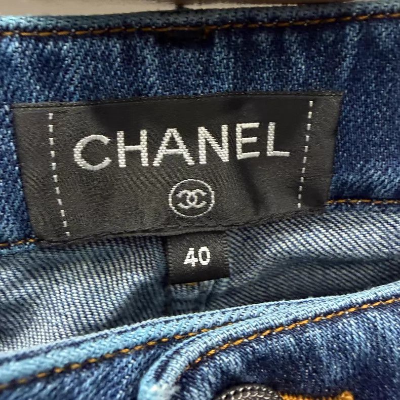 Chanel Chanel Blue tie-dyed denim trousers Size 26" / US 2 / IT 38 - 2 Thumbnail