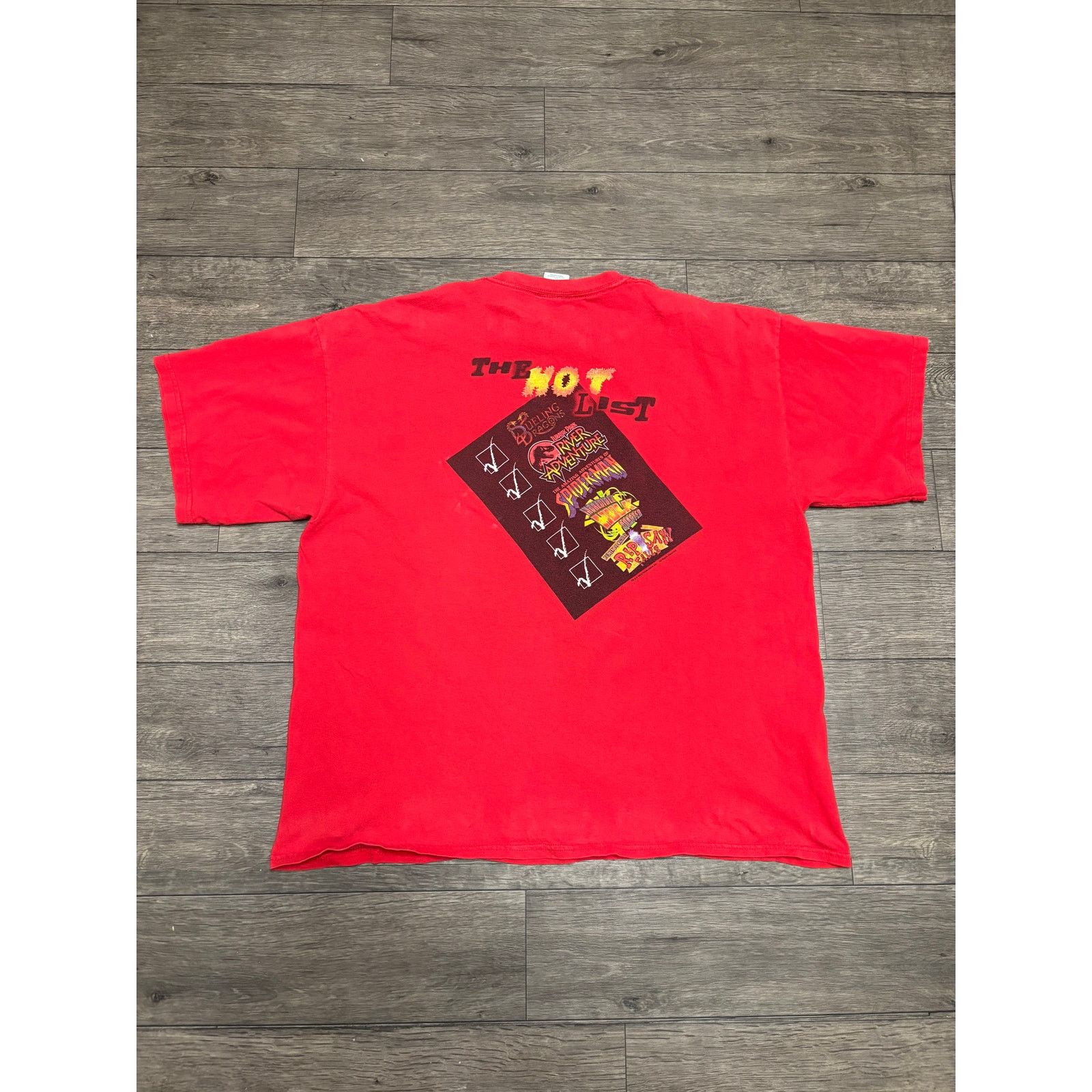 Universal Studios × Vintage Vintage Universal Studios Rides Sz 2XL Red Tee 90s Size US XXL / EU 58 / 5 - 1 Thumbnail