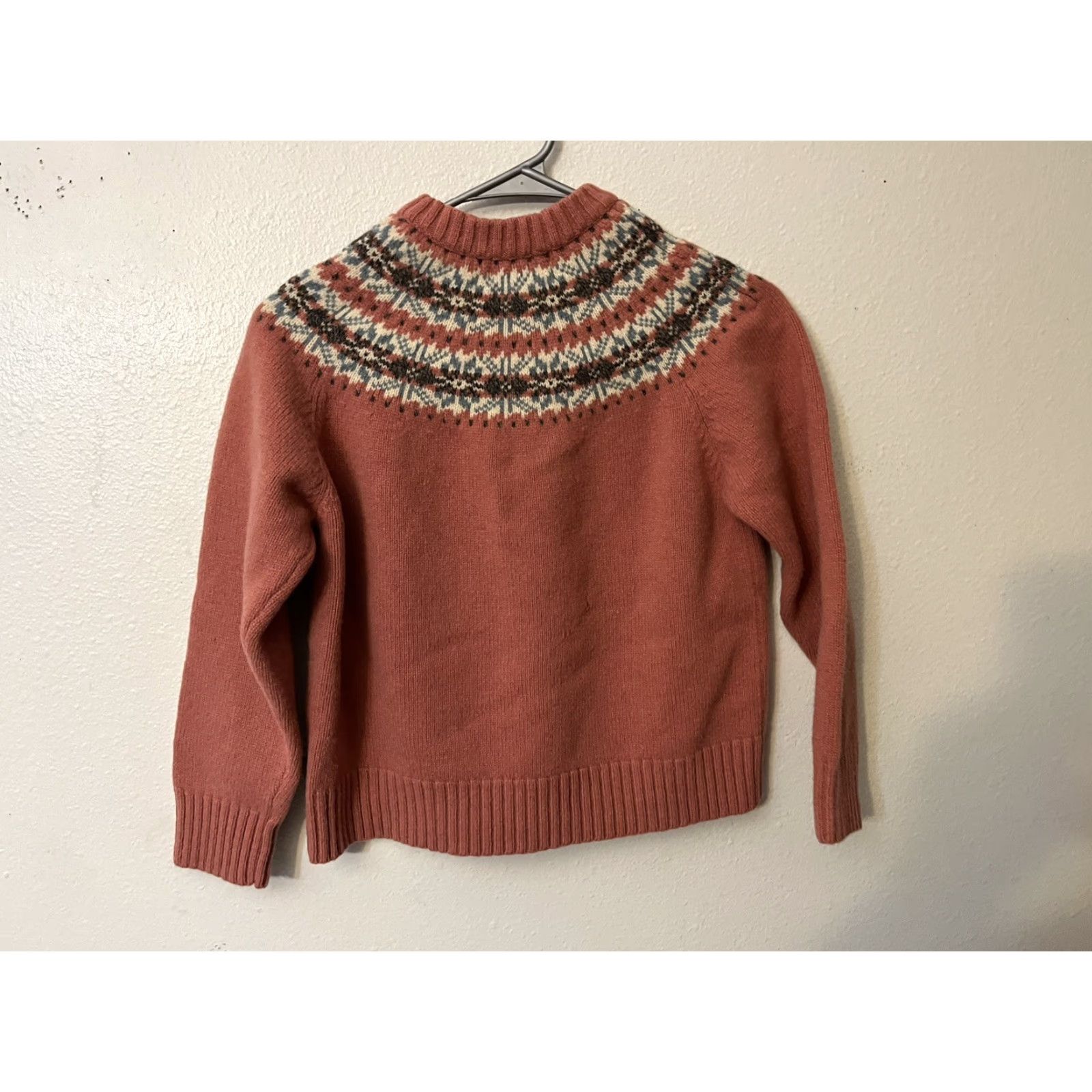 Vintage VINTAGE Woolrich Knit Pink Wool 100% Lambswool Size PM Petite Sweater, Fair Isle, Woolrich, 1990s, Pink, Petites, Men/Women? Size M / US 6-8 / IT 42-44 - 3 Thumbnail