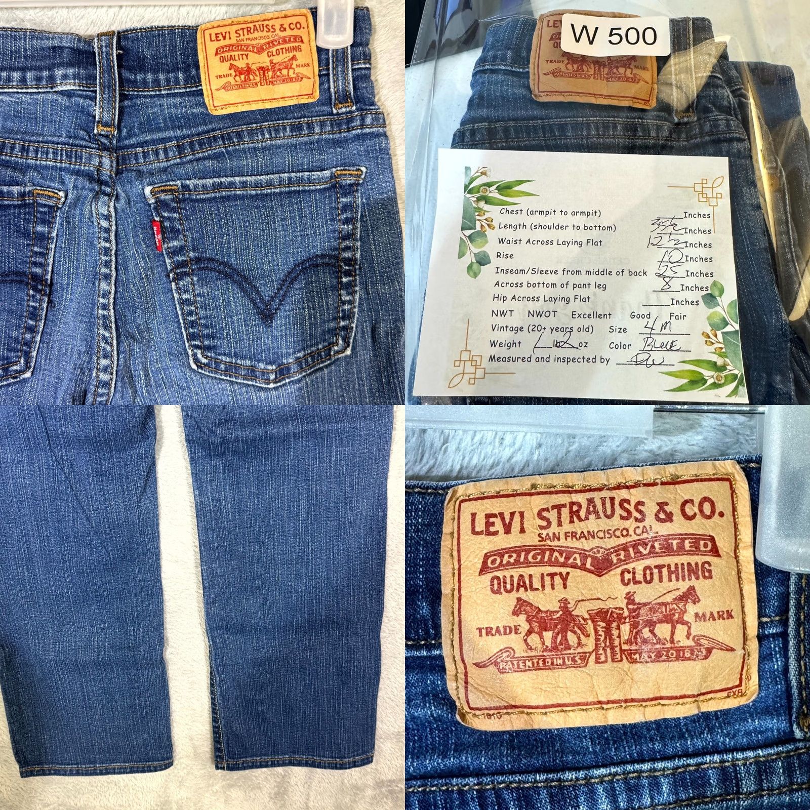 Levi's Levi’s 512 Jeans Women’s 4M Mid Rise Straight Slimming Blue Denim Shirt? Size 27" / US 4 / IT 40 - 8 Thumbnail