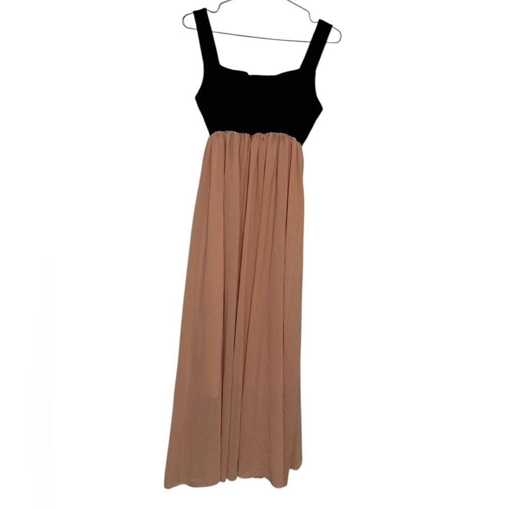 Designer Black and Peach Maxi Dress Size M / US 6-8 / IT 42-44 - 3 Thumbnail