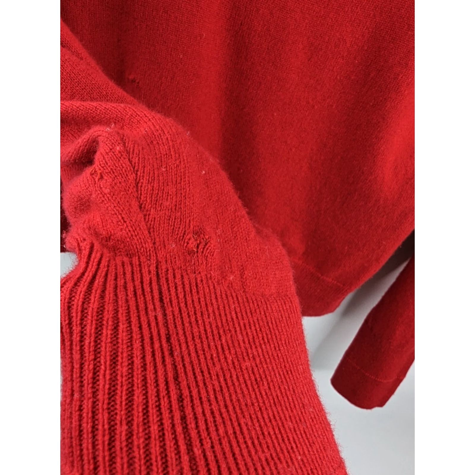 Everlane Everlane Red Cropped Pullover Cashmere Sweater Long Sleeve Womens Small Defect Size S / US 4 / IT 40 - 5 Thumbnail