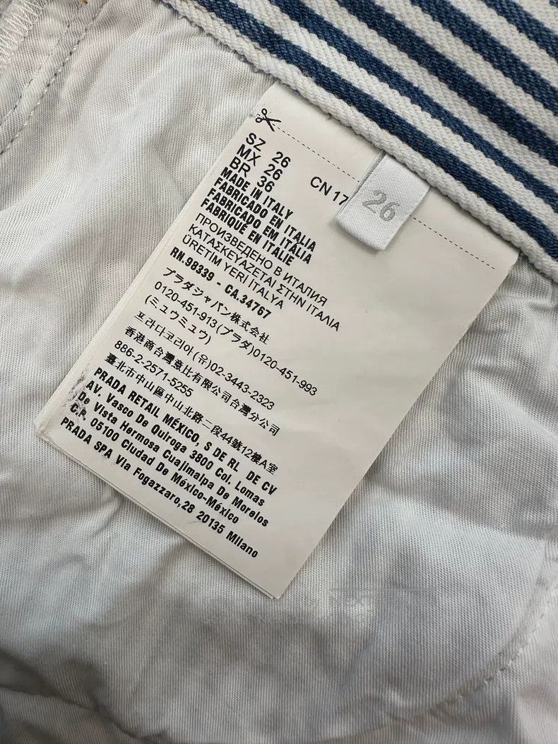 Prada Prada Triangle steel label, go out for leisure, striped tr Size 26" / US 2 / IT 38 - 9 Thumbnail