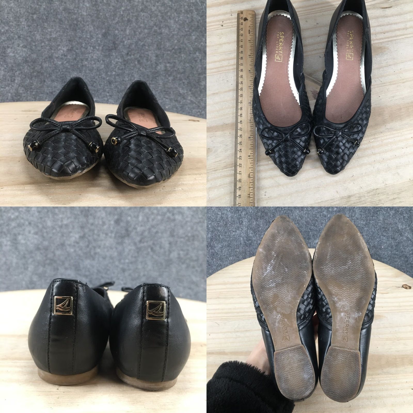 Sperry Sperry Shoes Womens 6 M Morgan Top Sider Woven Casual Slip On Ballet Flats Black Size M / US 6-8 / IT 42-44 - 8 Thumbnail