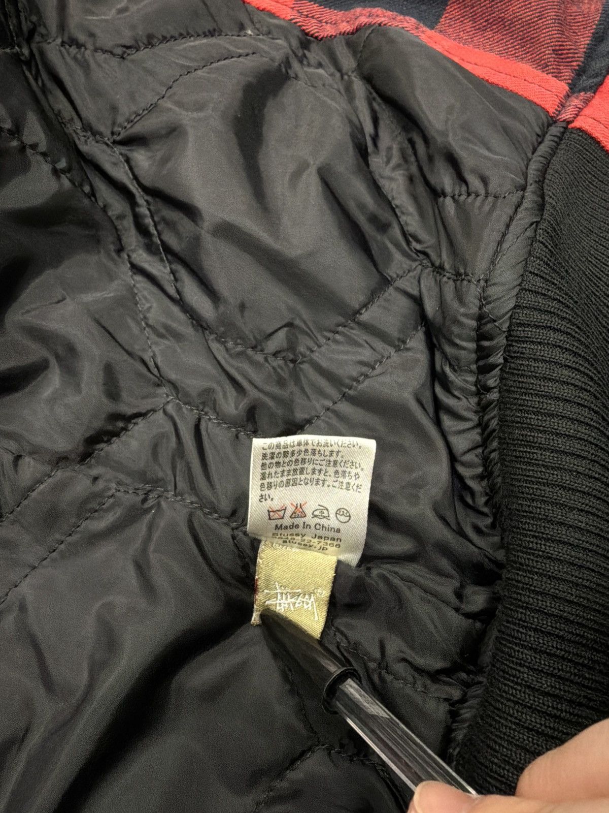 Stussy Vintage Stussy Chequered Zip Up Workwear Jacket Red - Medium Size US M / EU 48-50 / 2 - 8 Thumbnail