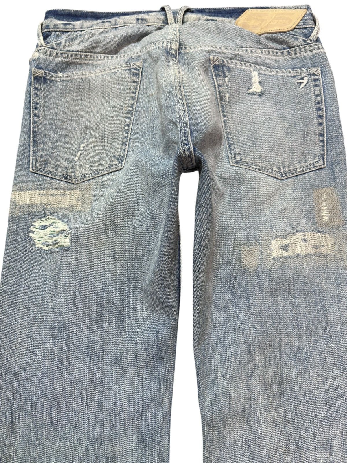 55DSL Vintage 55DSL Faded Ripped Distressed Denim Size US 30 / EU 46 - 6 Thumbnail
