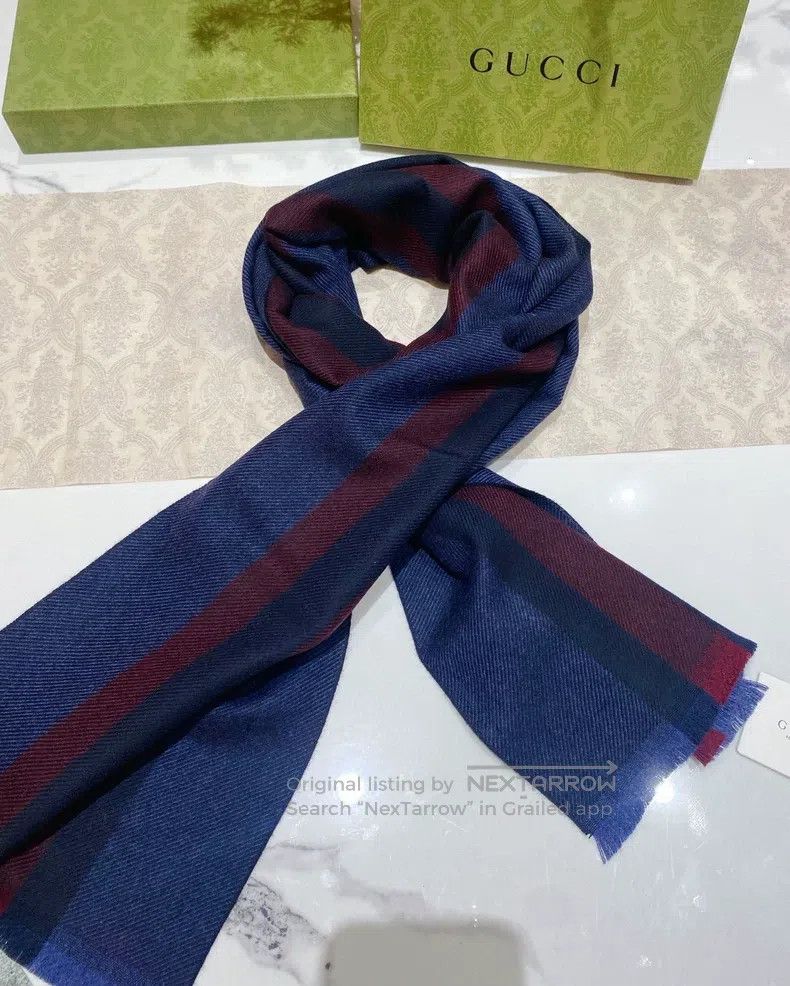 Gucci Gucci Colour-blocked wool scarf Size ONE SIZE - 6 Thumbnail