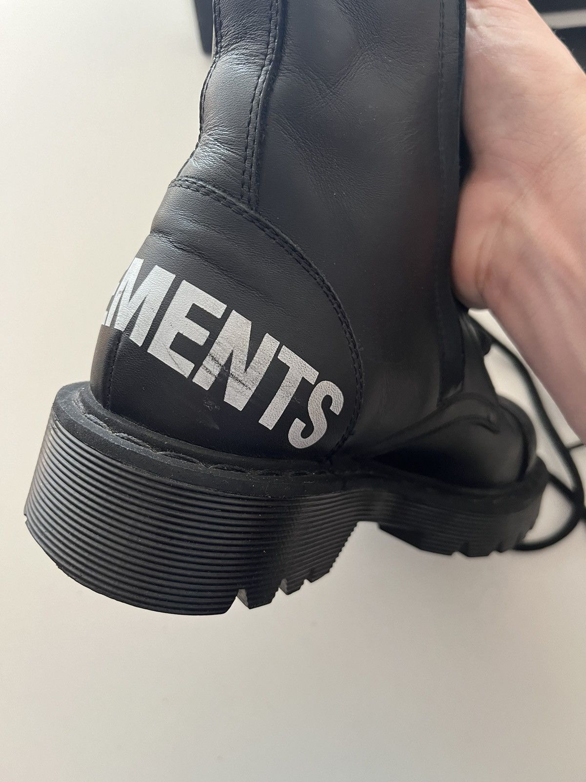Vetements Vetements Spellout Leather Military Combat Boots Size US 6 / IT 36 - 4 Thumbnail