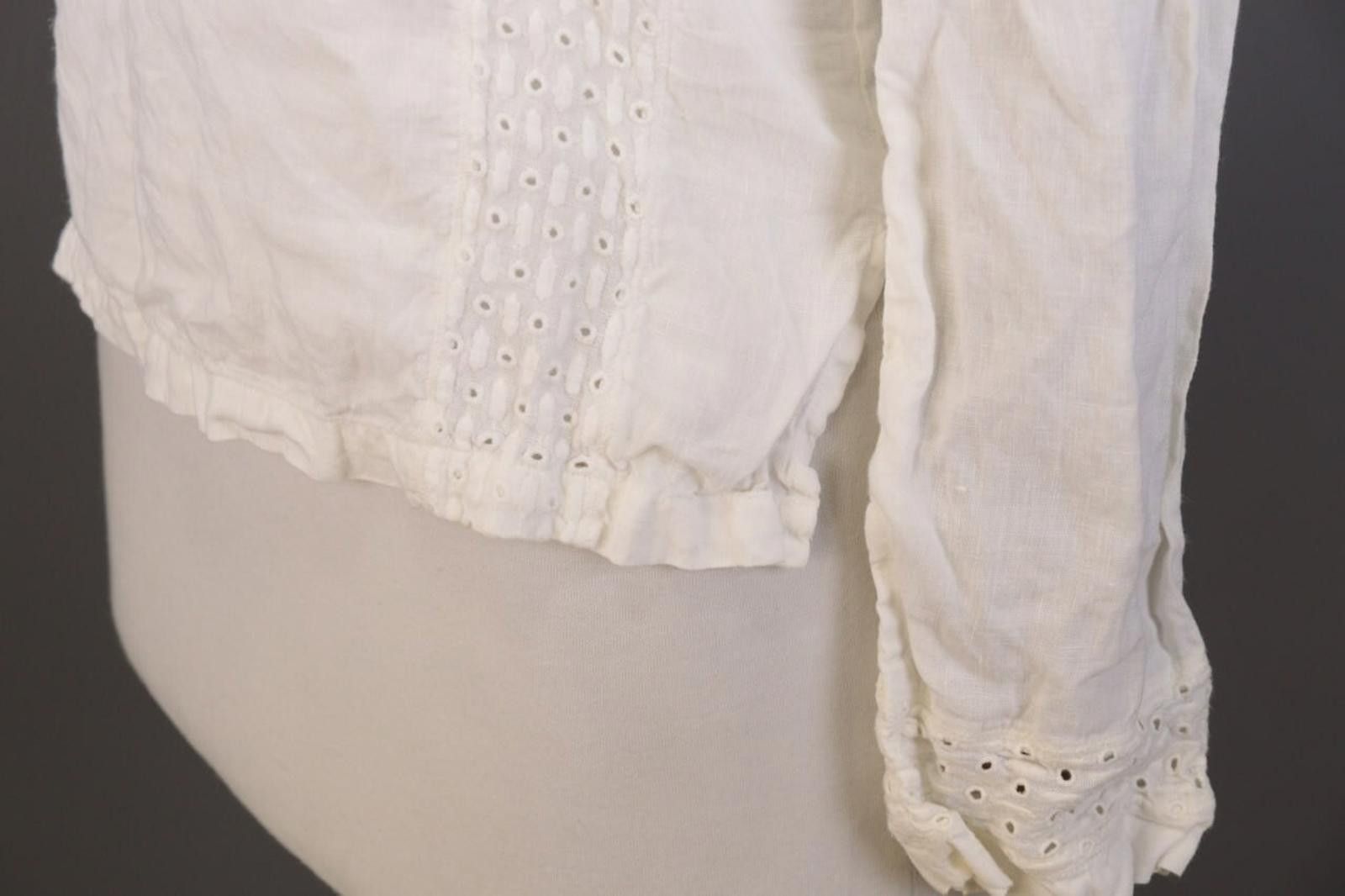 120% Lino 120% Lino White Long Sleeve V-Neck Summer Linen Top Shirt Size M / US 6-8 / IT 42-44 - 7 Thumbnail