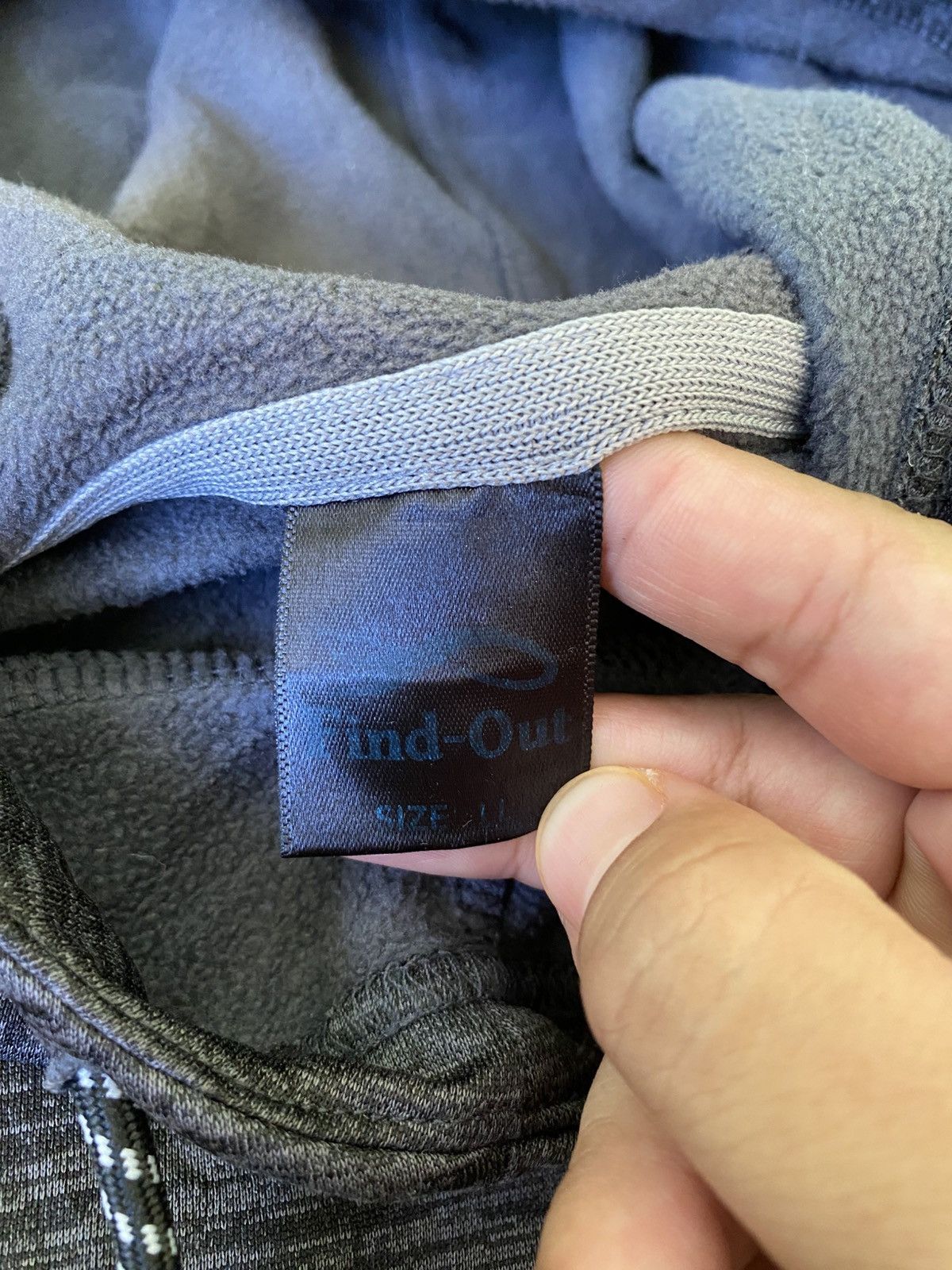 Japanese Brand Find-Out Fleece Lined Tech Hoodie Japan XL Grey Size US XL / EU 56 / 4 - 7 Thumbnail