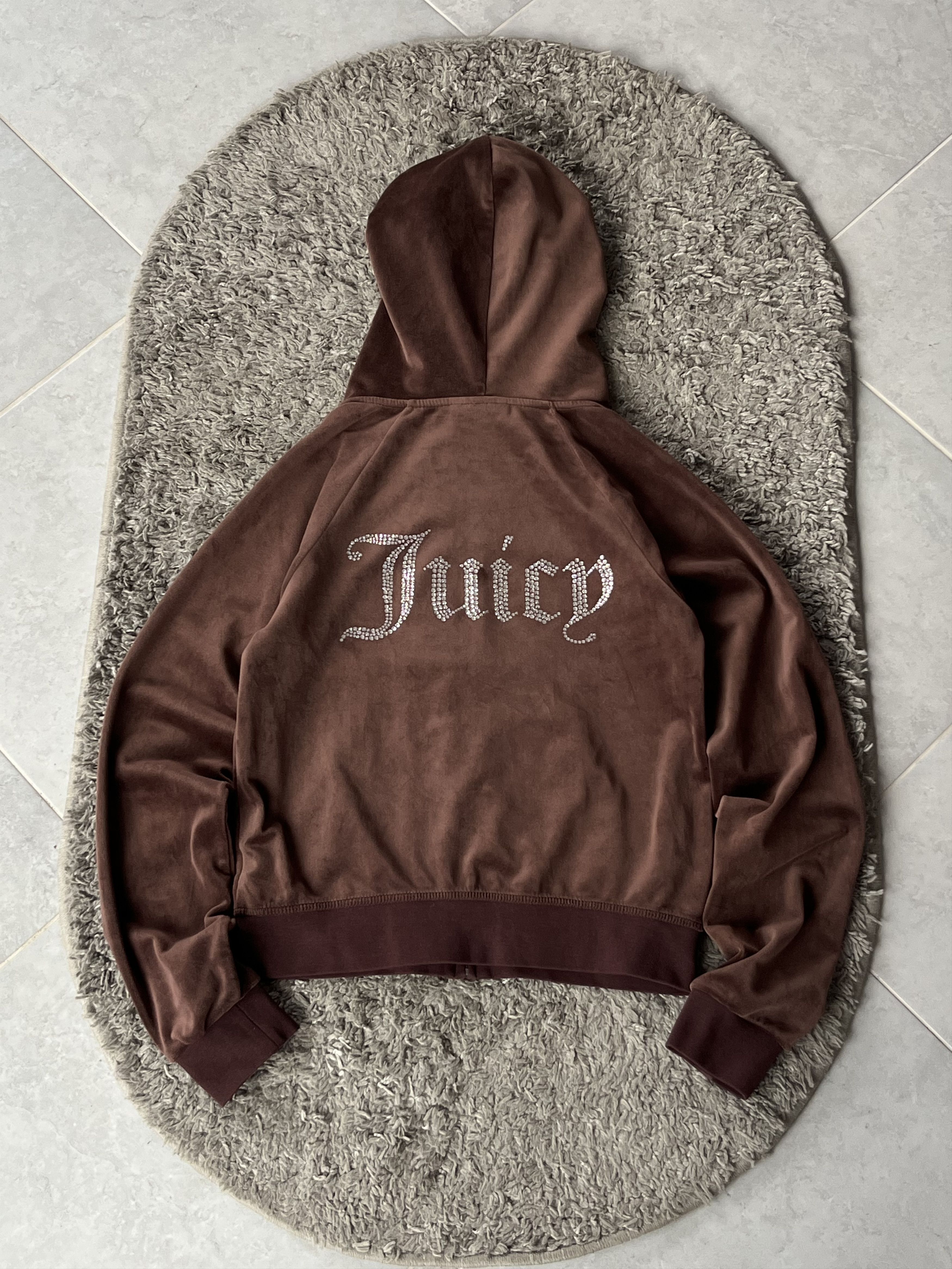 Luxury Zip Hoodie Juicy Couture Big Logo Y2KStyle Streetwear