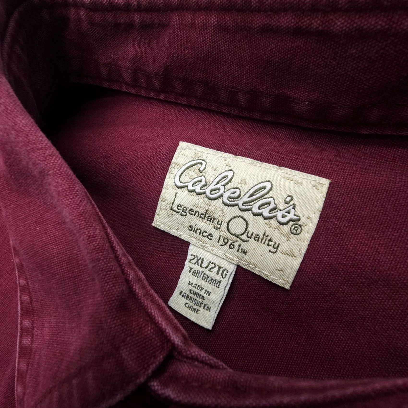 Vintage Cabela's Heavyweight Canvas Long Sleeve Shirt Mens 2XLT Red Work Field Bush Cotton Canvas Button-Up Casual, Workwear Mens 2XLT Red Shirt Size US XXL / EU 58 / 5 - 3 Thumbnail