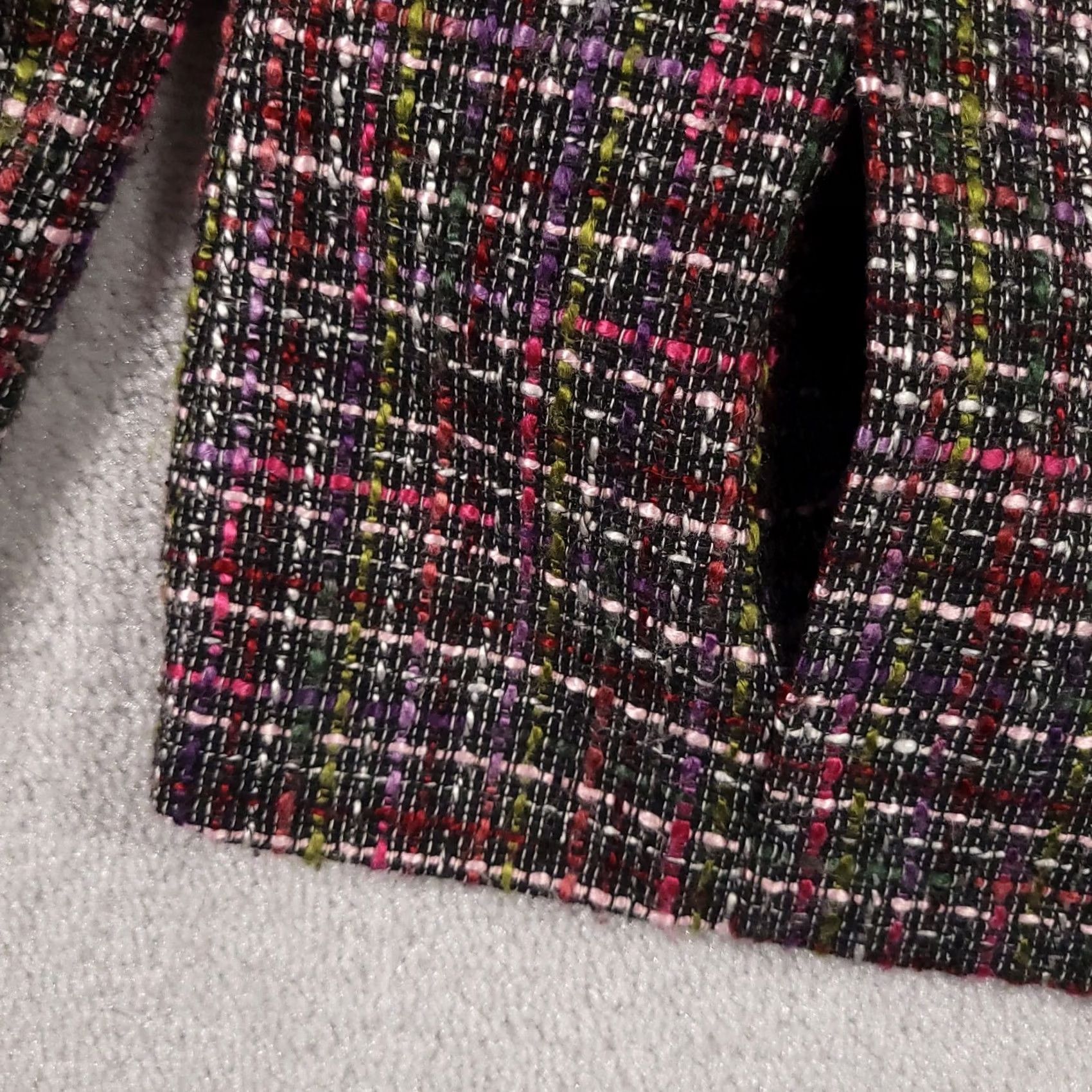 Vintage Christopher Banks Tweed Blazer Jacket Women's Med Collar Lined Pockets Full Zip Jacket Size M / US 6-8 / IT 42-44 - 5 Thumbnail