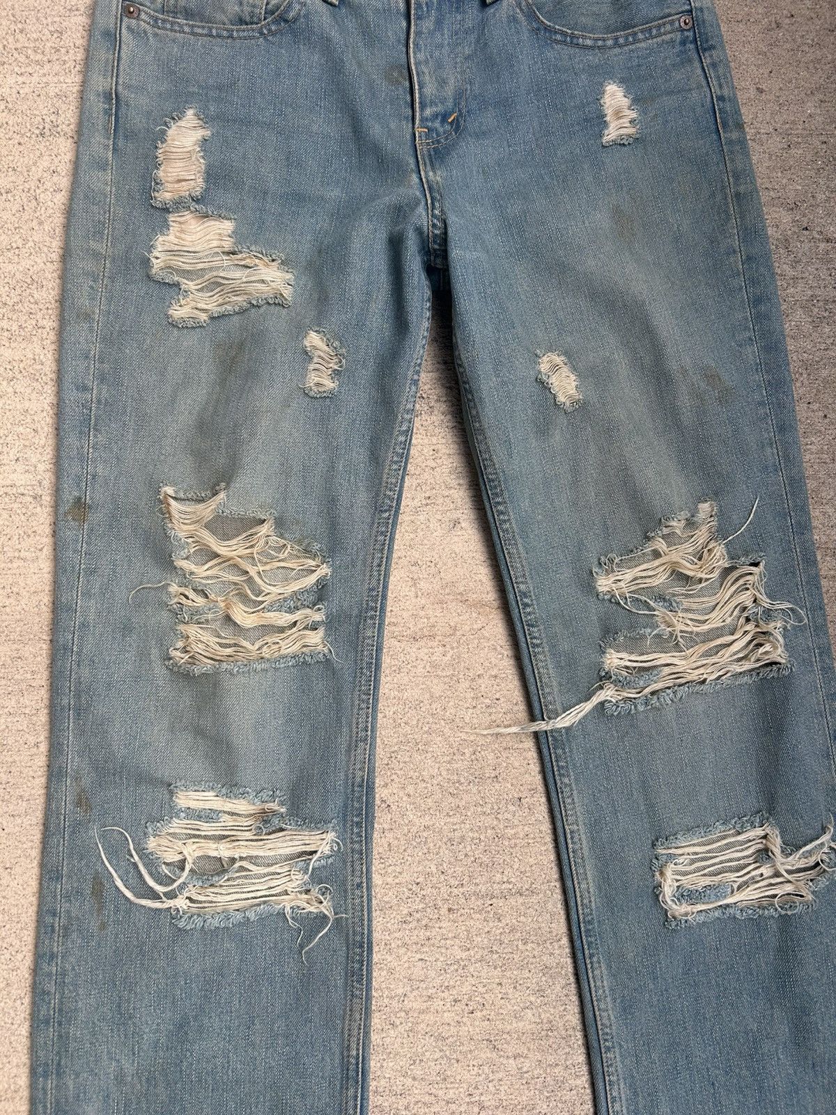 Junya Watanabe Junya Watanabe SS04 Distressed Blue Jeans Size US 30 / EU 46 - 3 Thumbnail