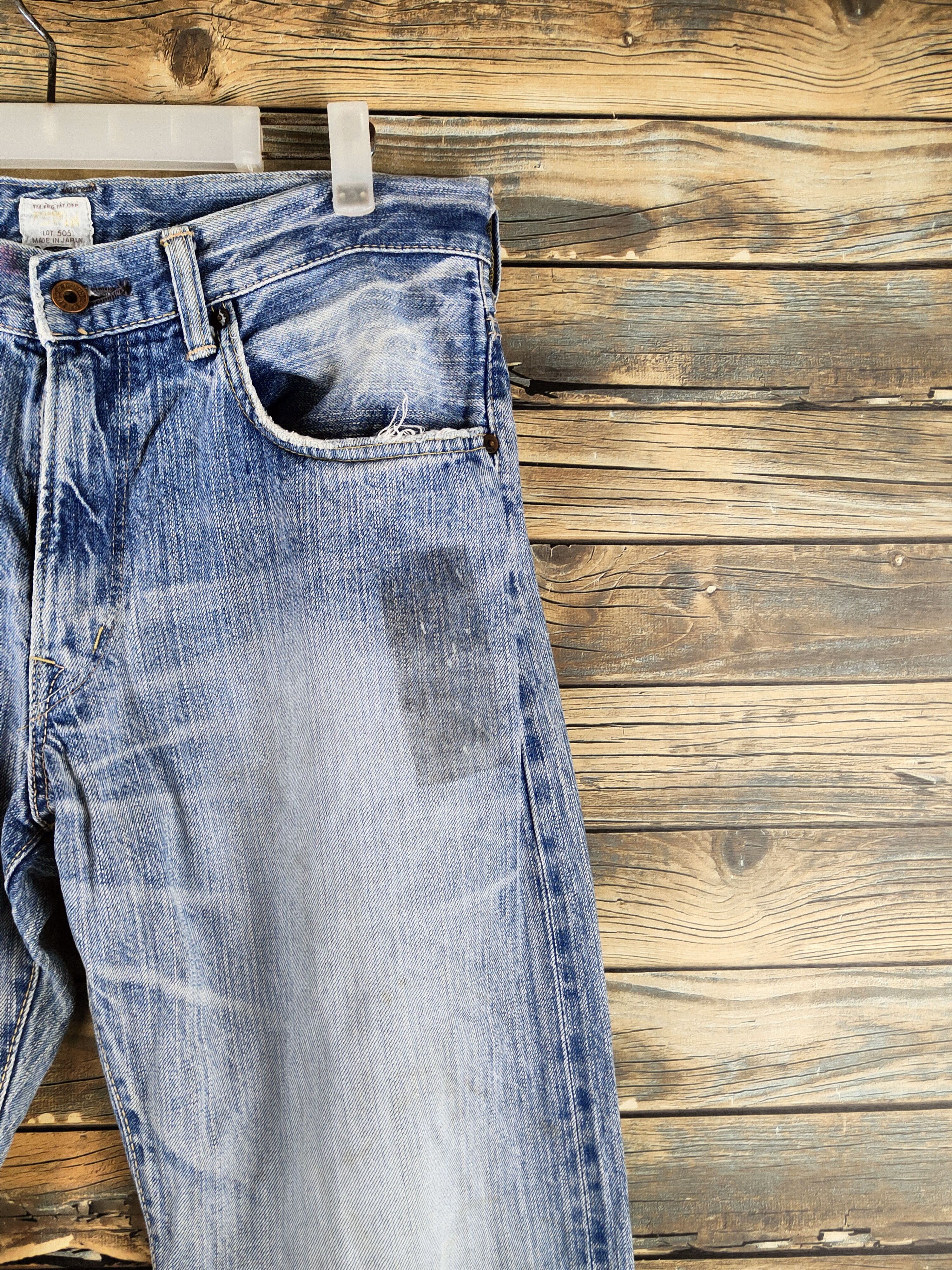 Edwin Edwin Blue Distressed Ripped Jeans #S2887 Size US 33 - 5 Thumbnail