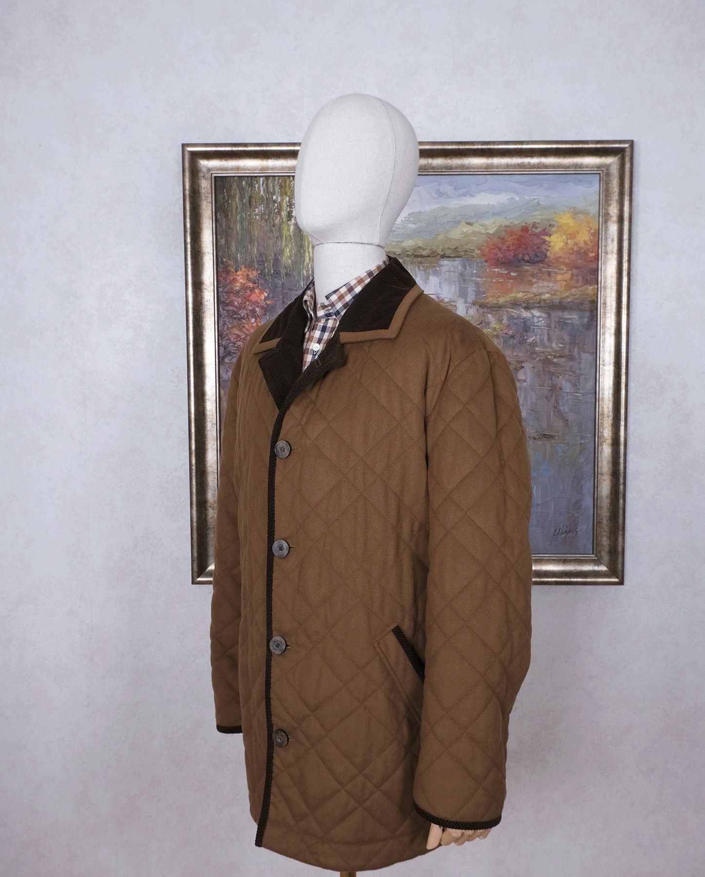 Other Steinbock, brown quilt jacket, size XXL, wool fabric Size US XXL / EU 58 / 5 - 3 Thumbnail