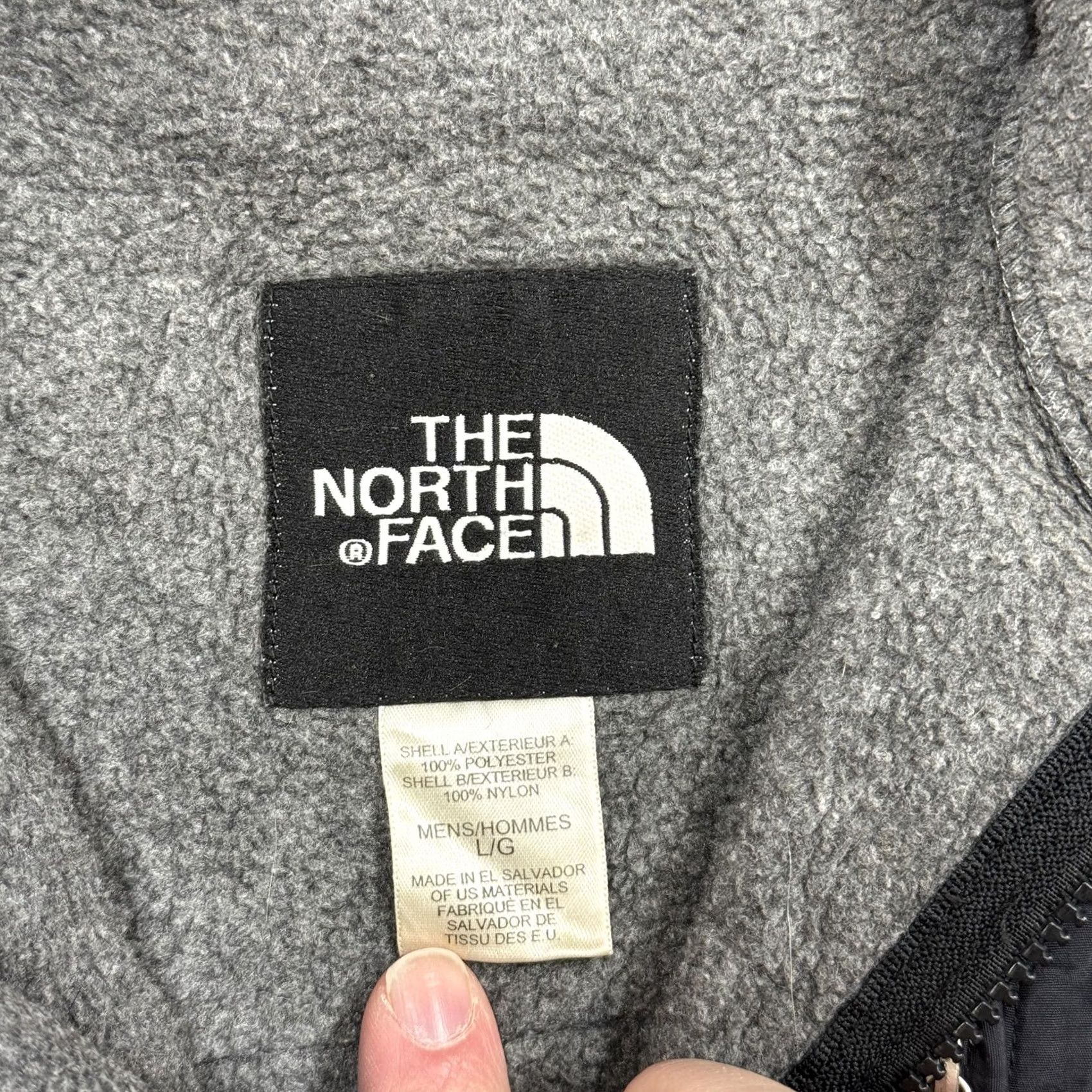 The North Face The North Face Jacket Mens L Gray Black Fleece Full Zip Outdoor Windbreaker Outdoor Size US L / EU 52-54 / 3 - 3 Thumbnail