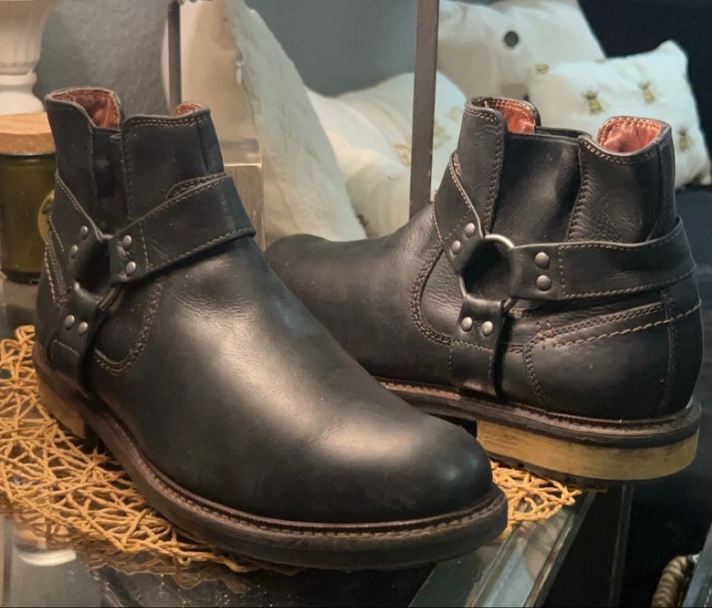 Johnston & Murphy Men's Johnston & Murphy Black Leather Boots Size 10 Size US 10 / EU 43 - 5 Thumbnail