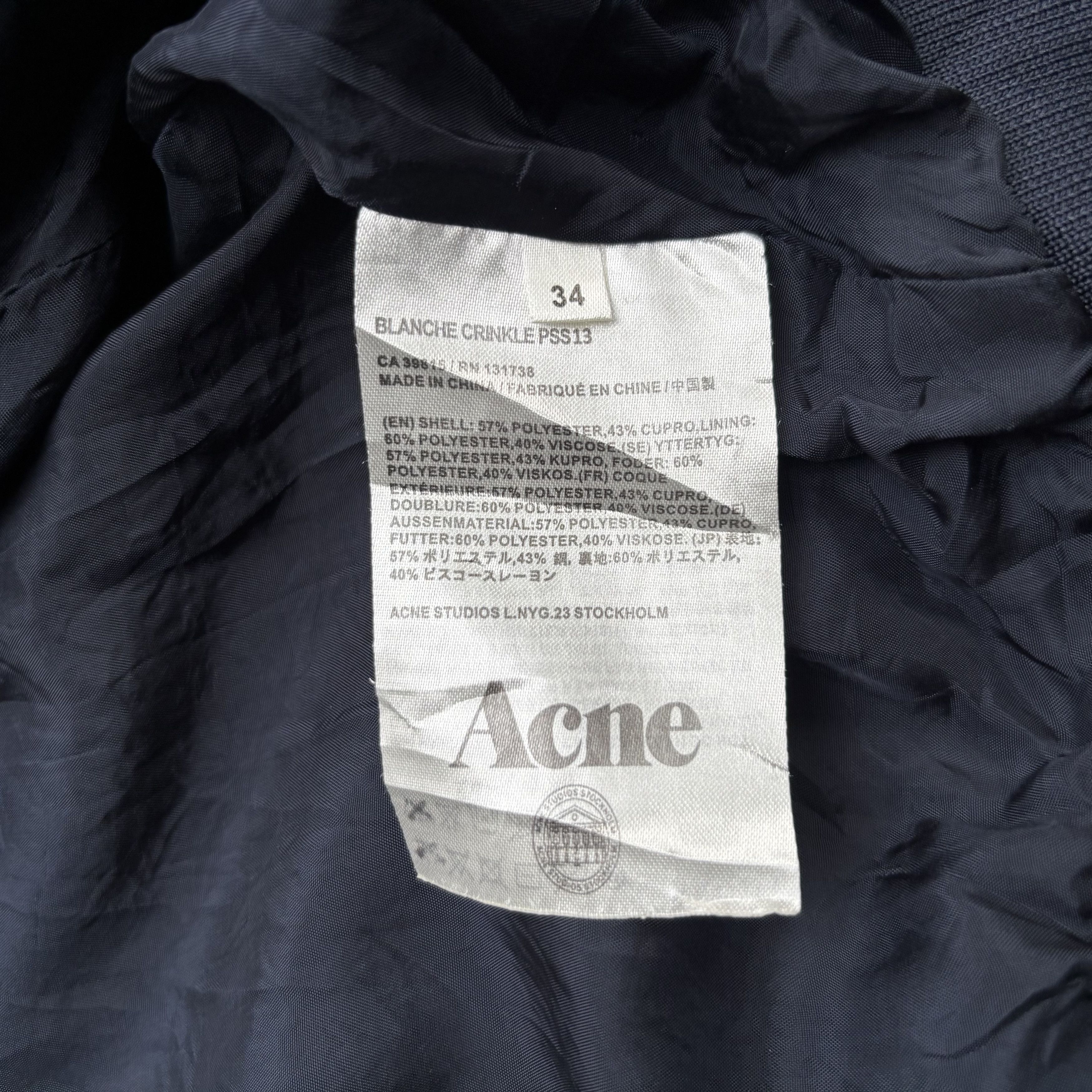 Acne Studios Acne studios blanche crinkle jacket Size S / US 4 / IT 40 - 8 Thumbnail