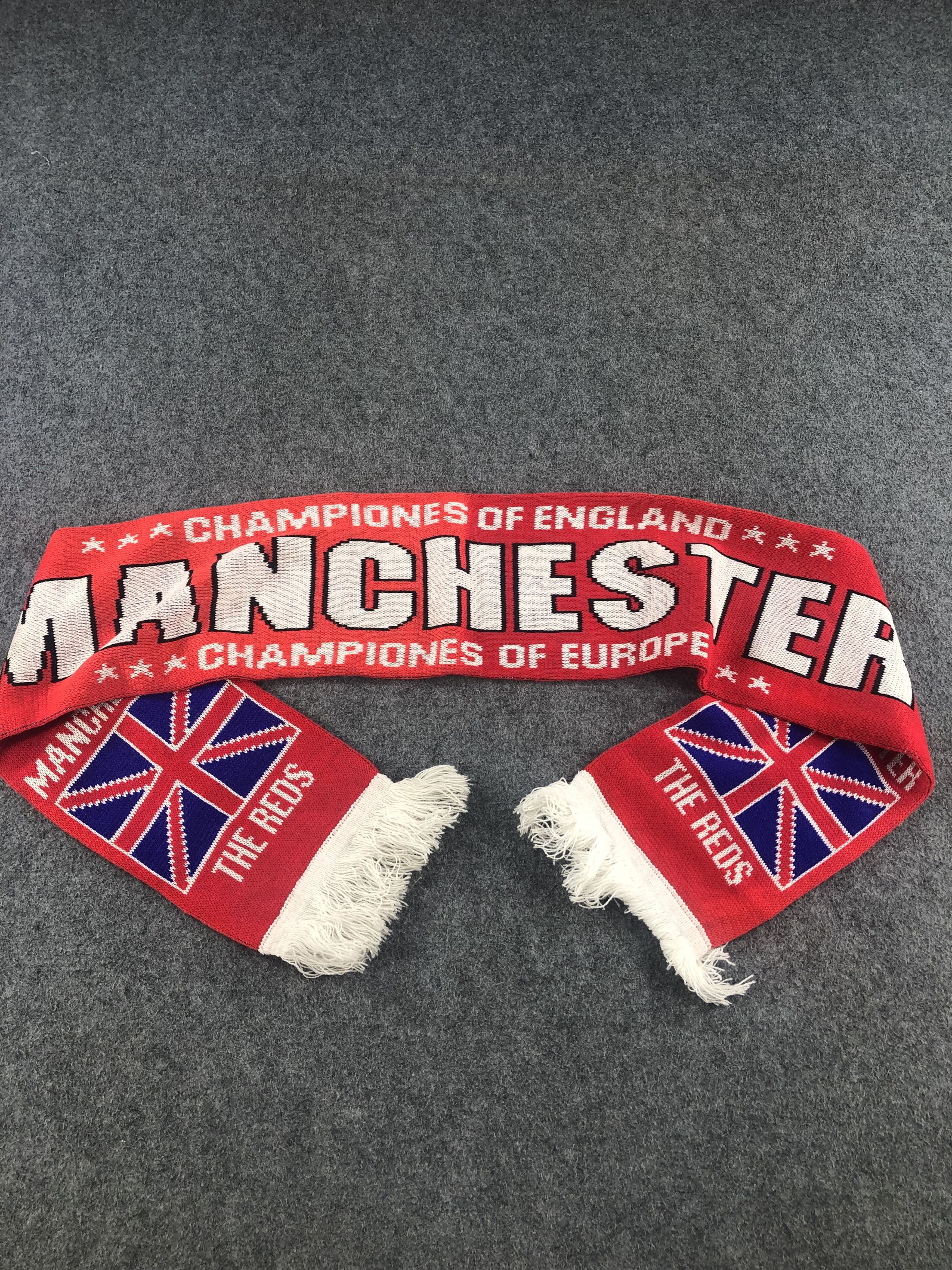 Vintage Manchester United Footbal Scarf / Muffler / Neckwear Size ONE SIZE - 4 Thumbnail