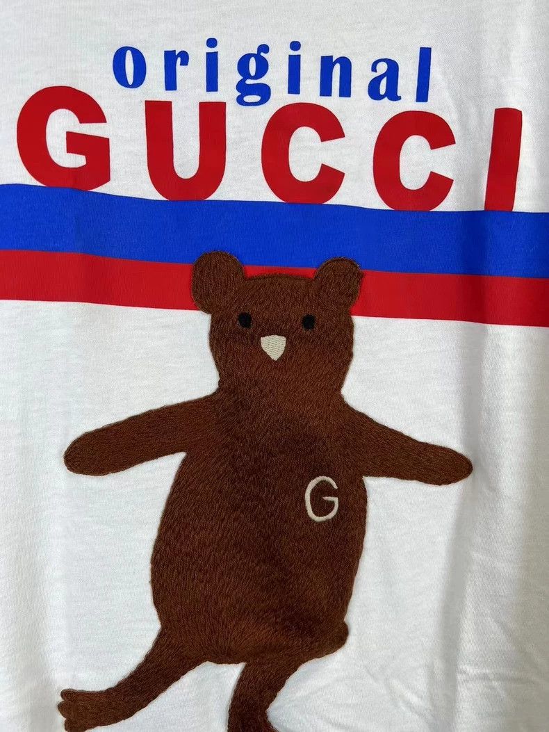 Gucci Gucci Embroidered bear red and blue LOGO short sleeves 2503 Size US XXS / EU 40 - 3 Thumbnail