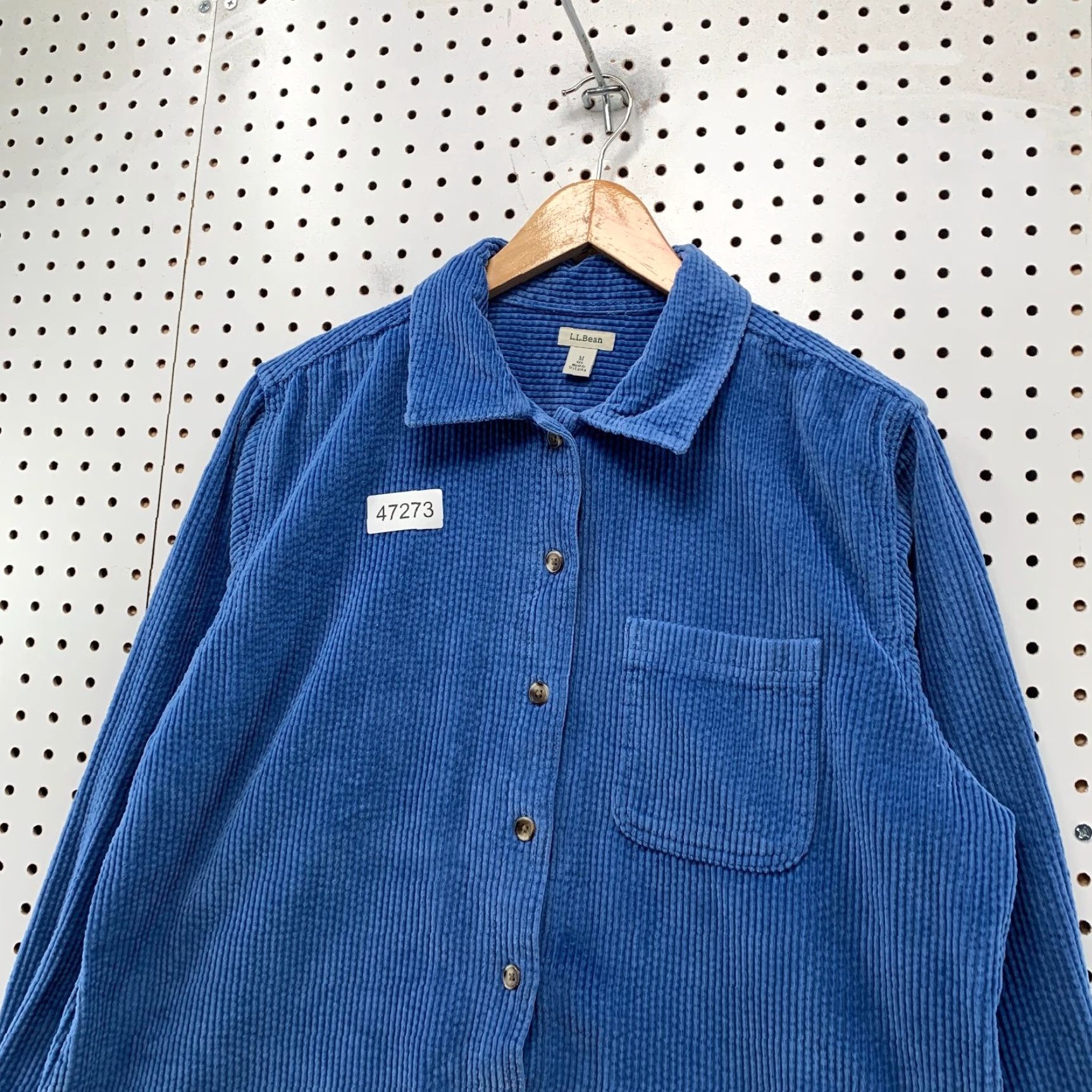Vintage VINTAGE L.L. Bean Corduroy Button Shirt Jacket Womens Medium Blue Long Sleeve Shirt Jacket Size M / US 6-8 / IT 42-44 - 6 Thumbnail