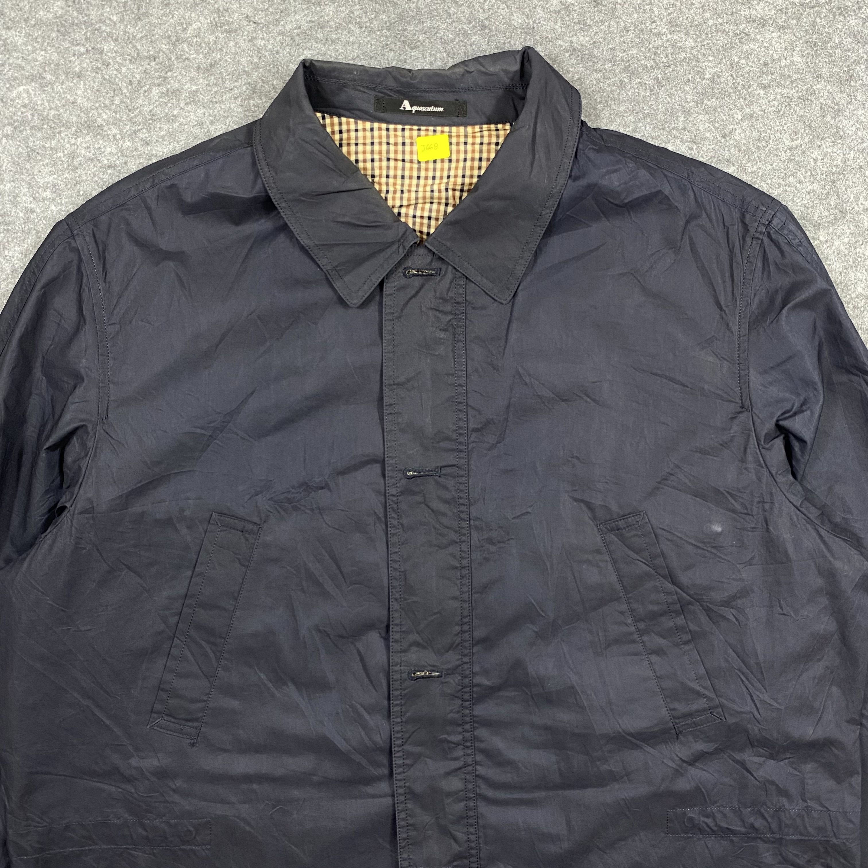 Aquascutum VINTAGE 90s AQUASCUTUM Navy Field Jacket-J668 Size US L / EU 52-54 / 3 - 6 Thumbnail