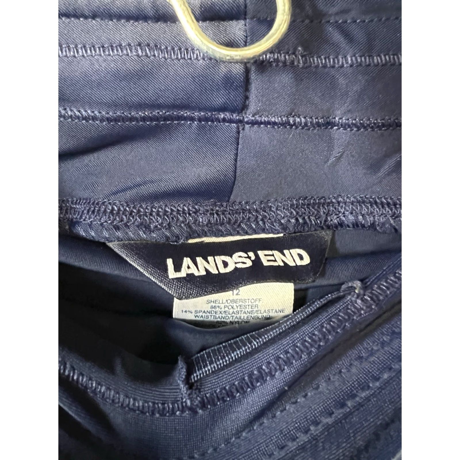 Lands' End Lands' End Womens Blue Athletic Outdoor Hiking Shorts Lined Size 12 - Outdoor Hiking Chino, 12, Blue, Womens Size 34" / US 12 / IT 48 - 3 Thumbnail