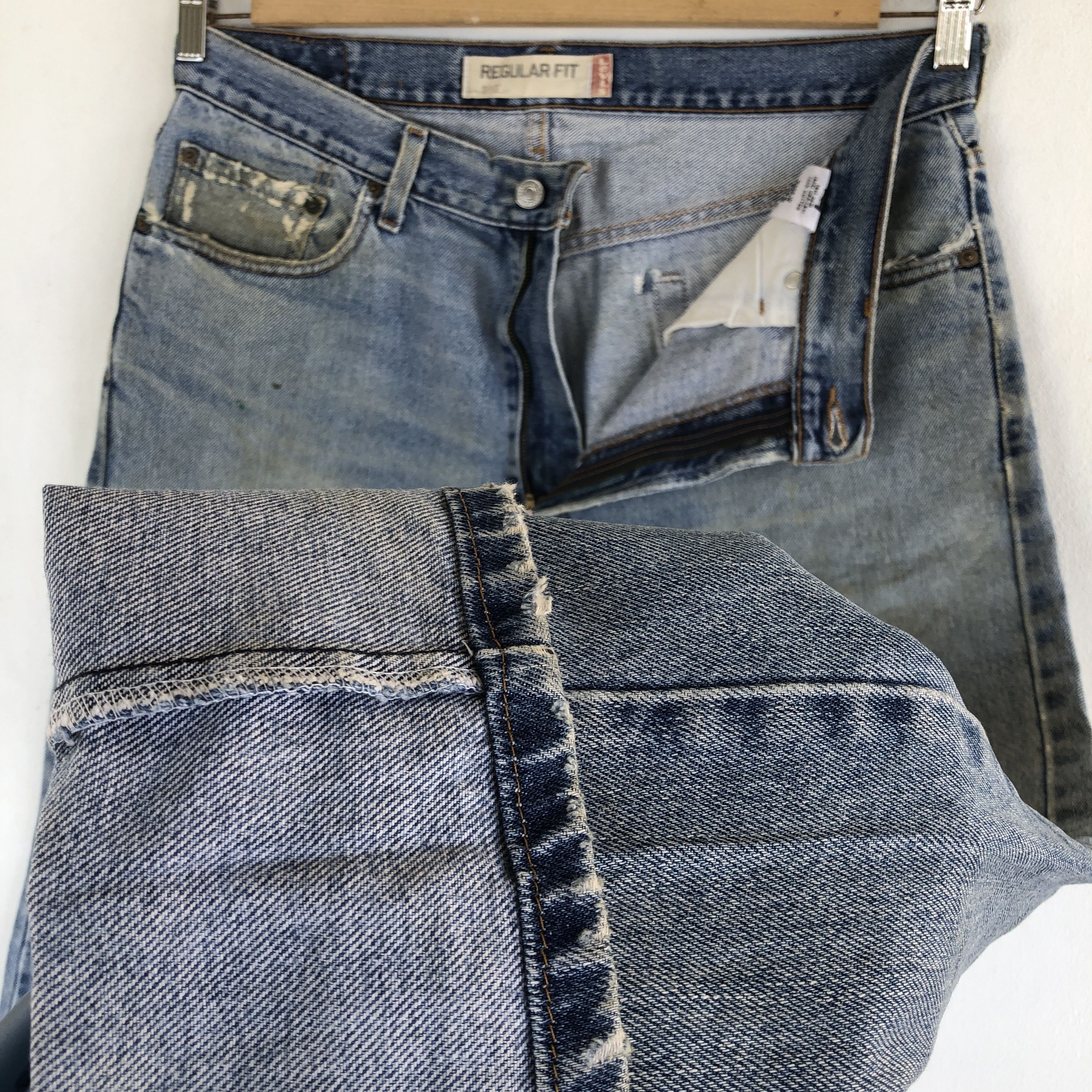 Levi's Vintage Levis Dirty Jeans Levi's 505 Faded Light Wash Denim Size US 34 / EU 50 - 8 Thumbnail