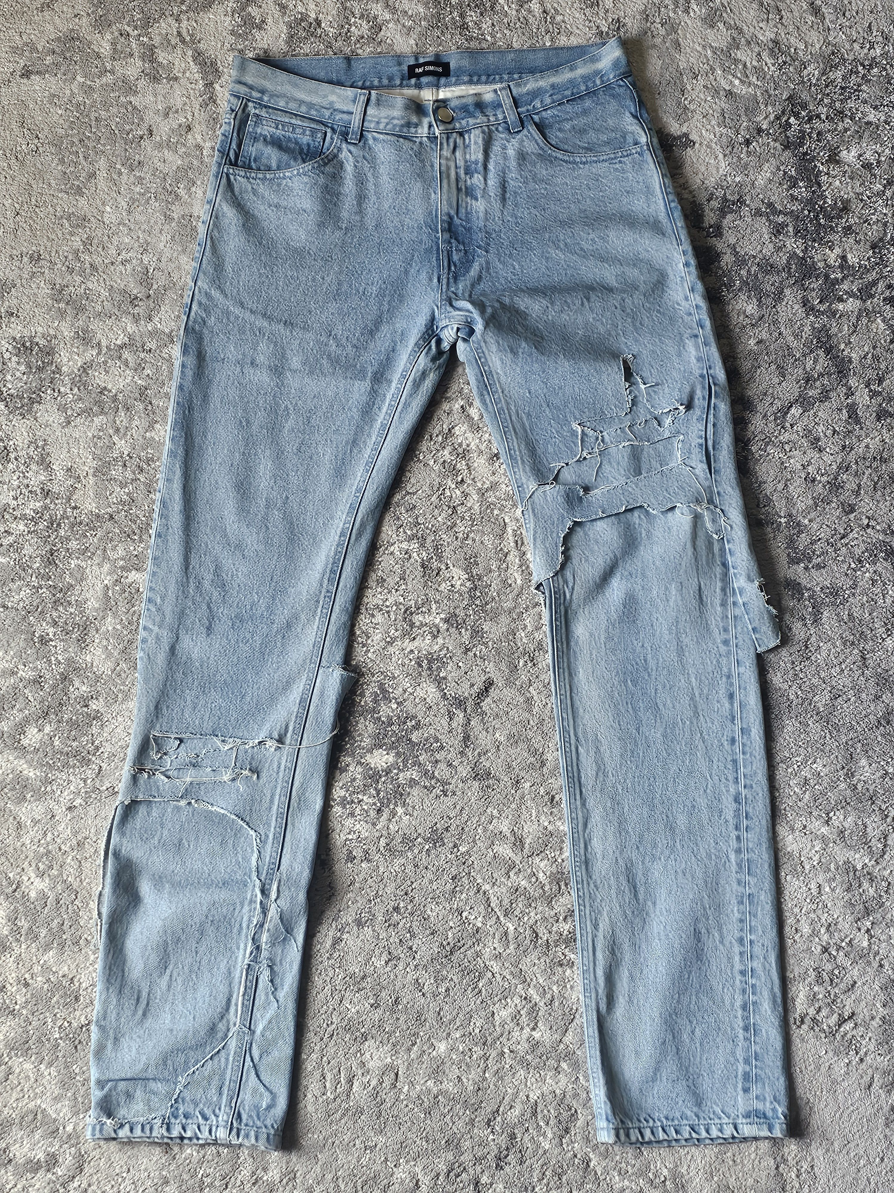 Raf Simons Destroyed Denim | Grailed