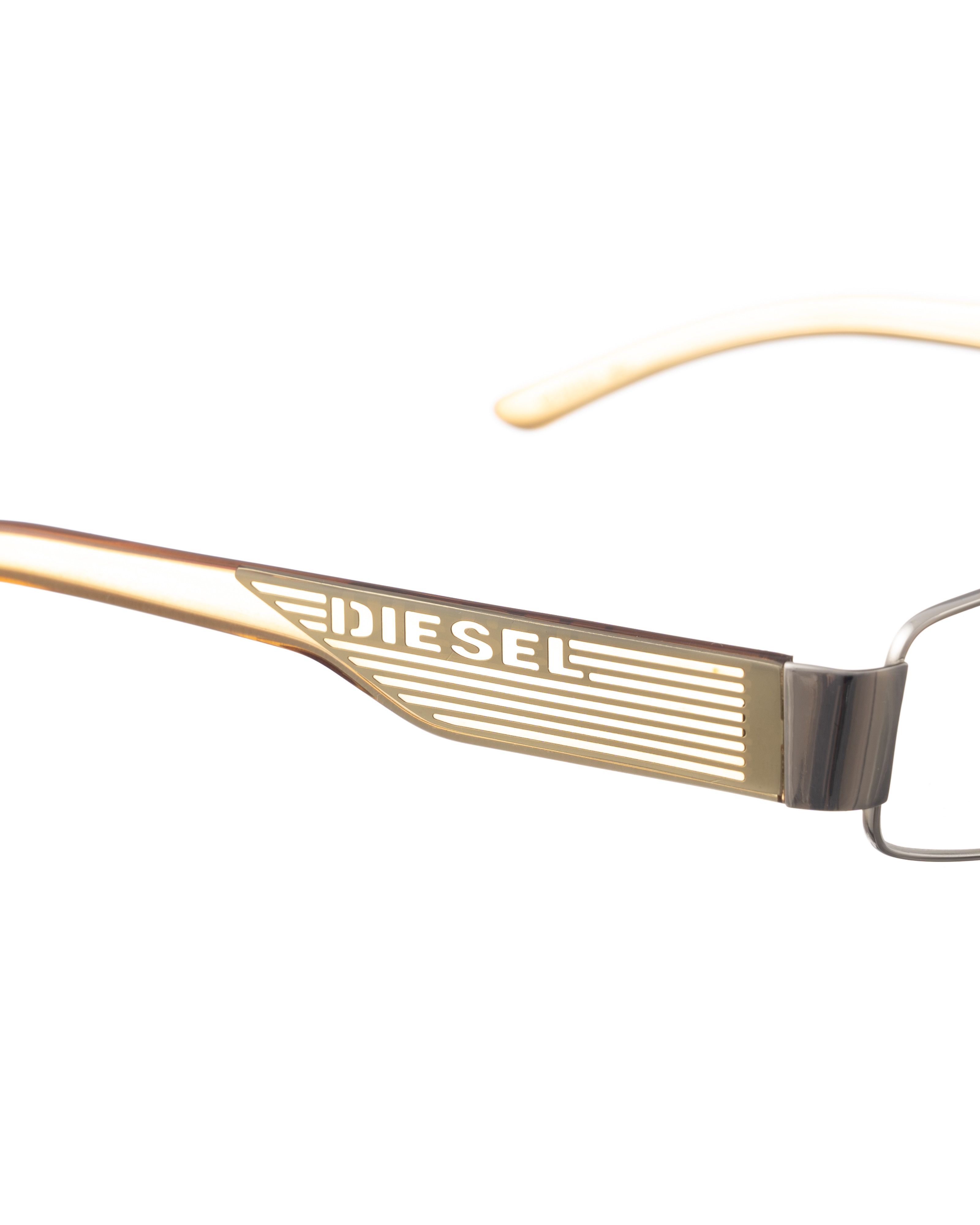 Diesel Diesel 90s Gold and Brown Clear Glasses Size ONE SIZE - 2 Thumbnail