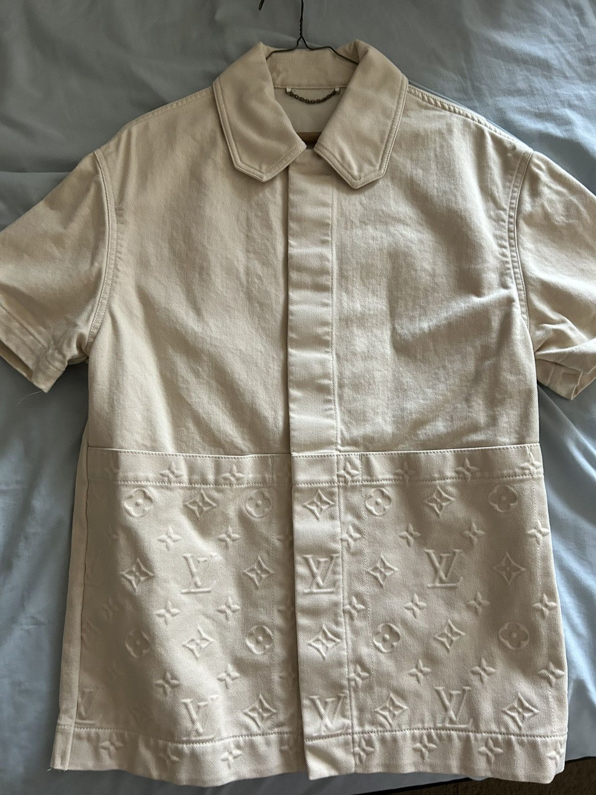 image of Louis Vuitton Denim Short Sleeve, Men's (Size Medium)